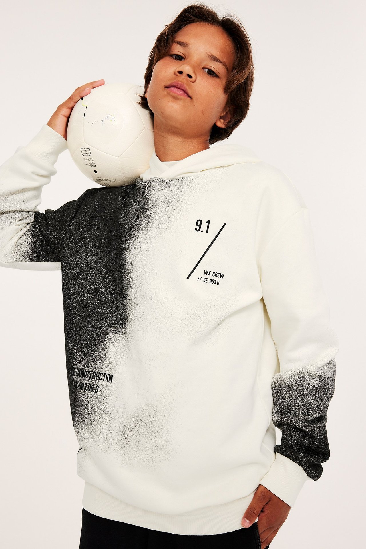 Hoodie med tryck