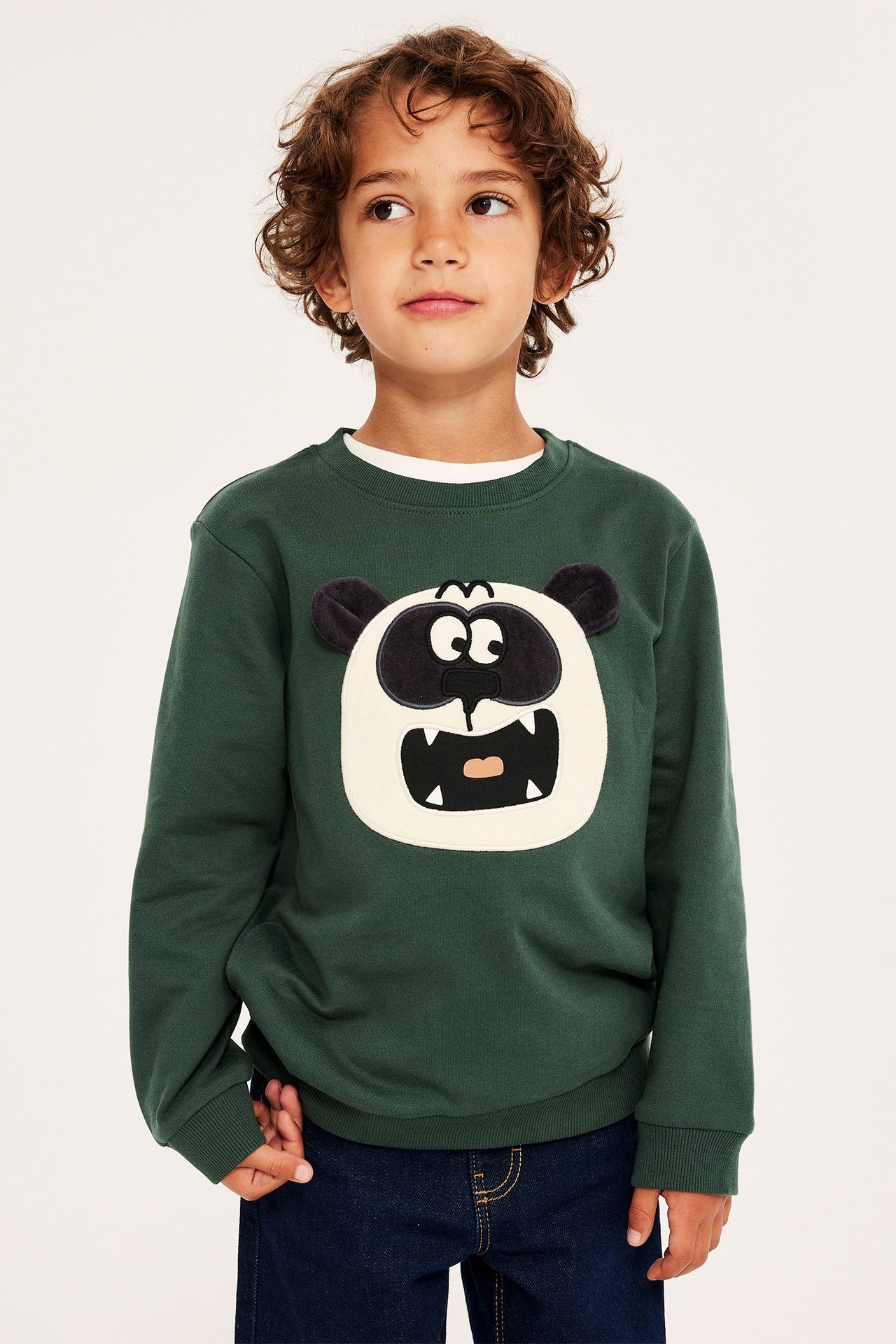 Sweatshirt med panda