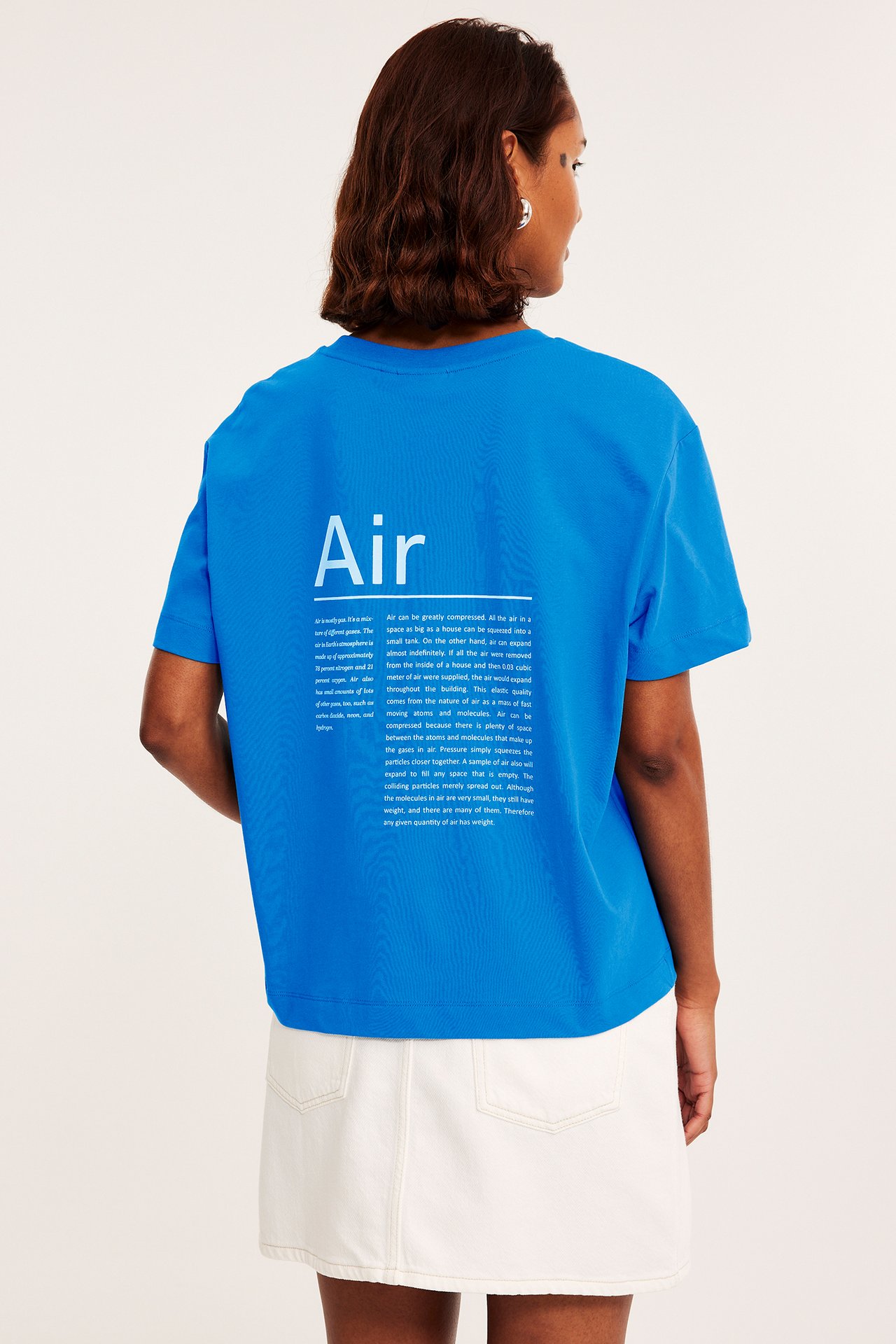 T-shirt med tryck - Blå - 177cm / Storlek: S - 7