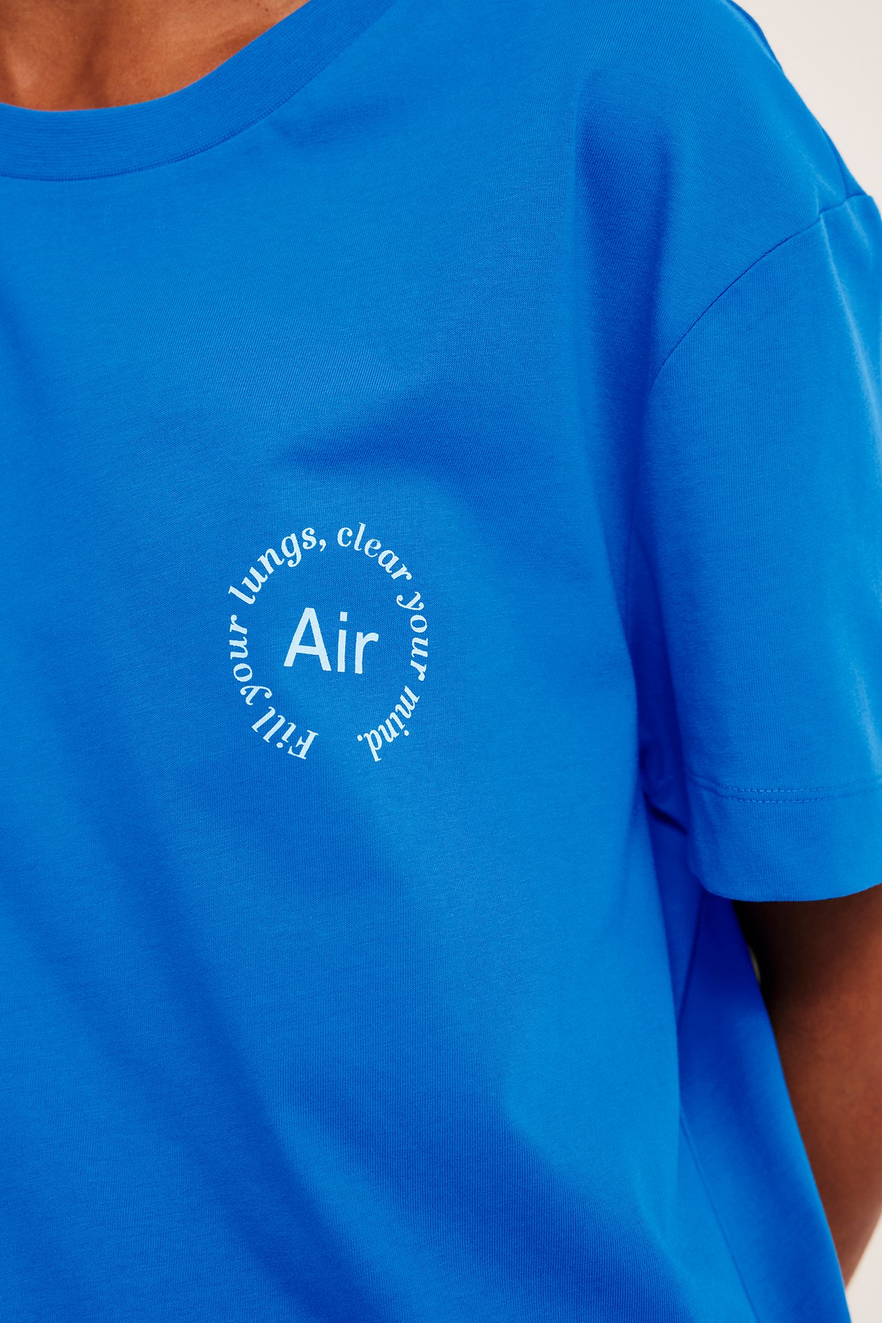 T-shirt med tryck - Blå - 4