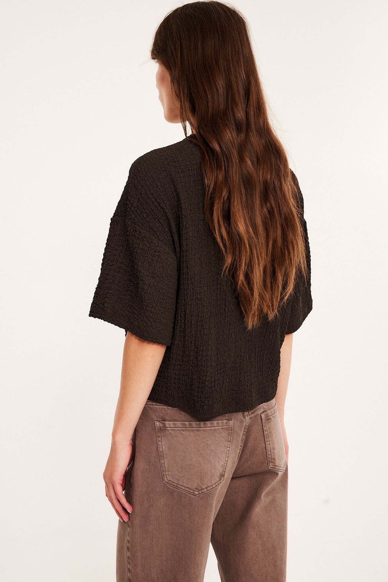 Oversize-t-paita - Tummanruskea - 175cm / Storlek: S - 6