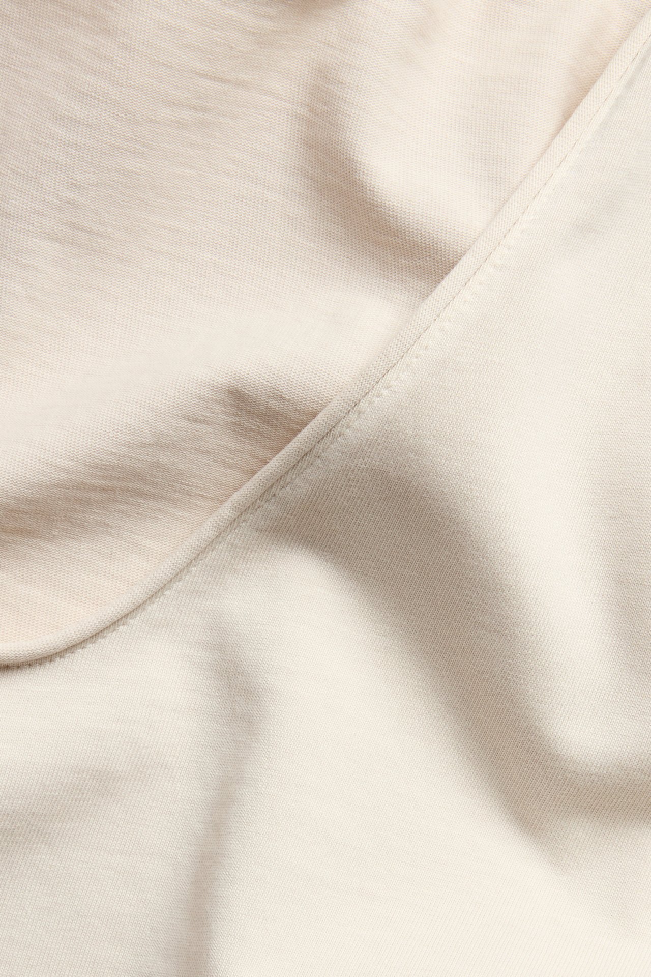 V-ringat linne - Ljusbeige - 5