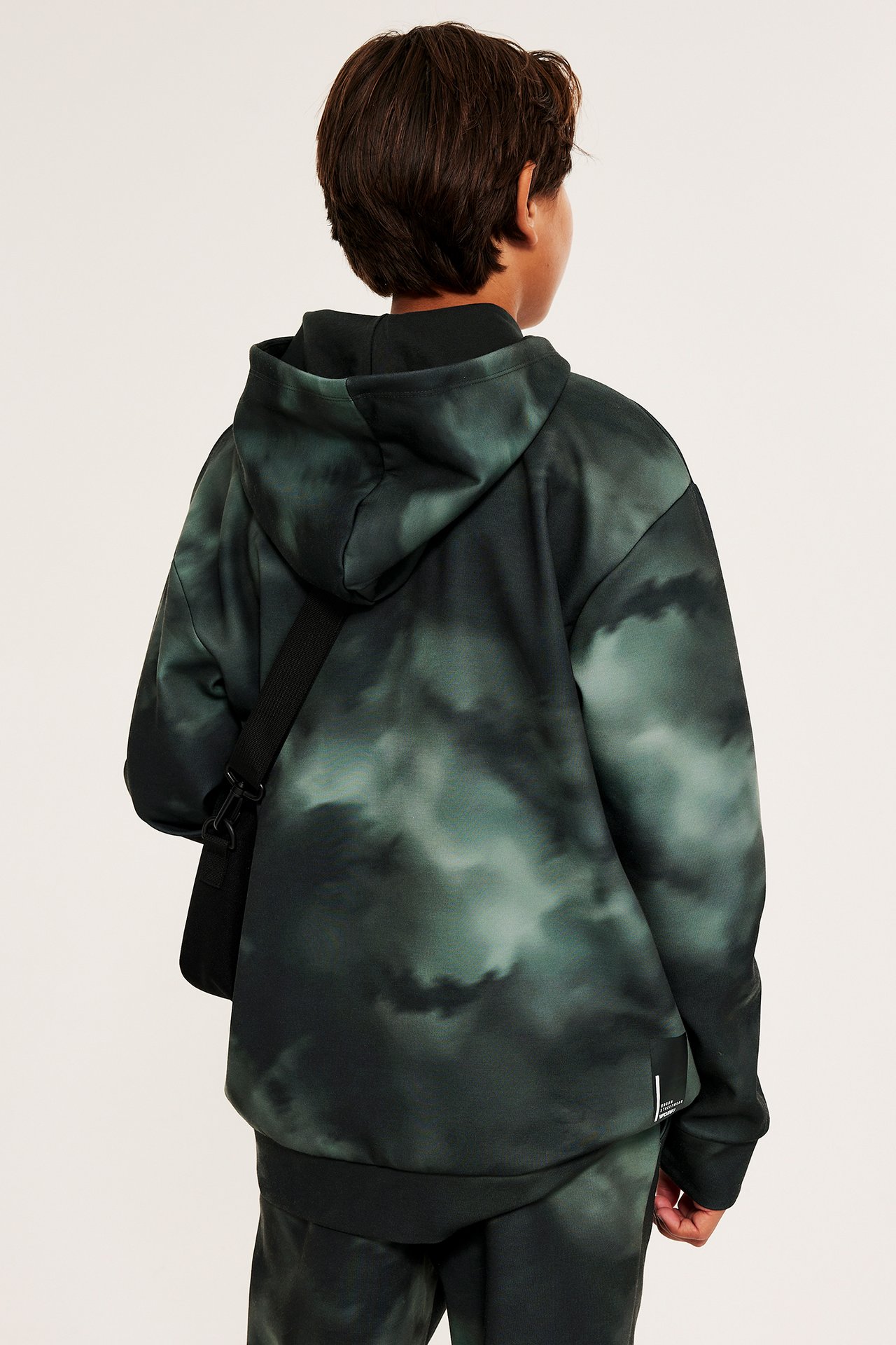 Bluza z kapturem, we wzory - Zielony - 6
