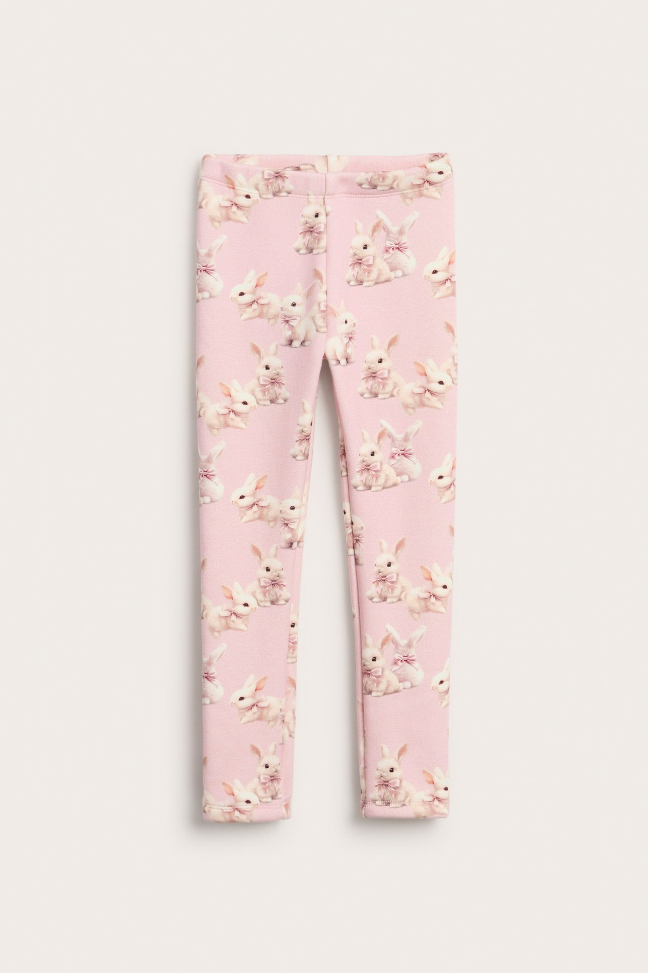 Lämmin vaaleanpunaiset leggingsit pupumallistolla, puuvillaa, elastaania, polyesteriä, lapsille.