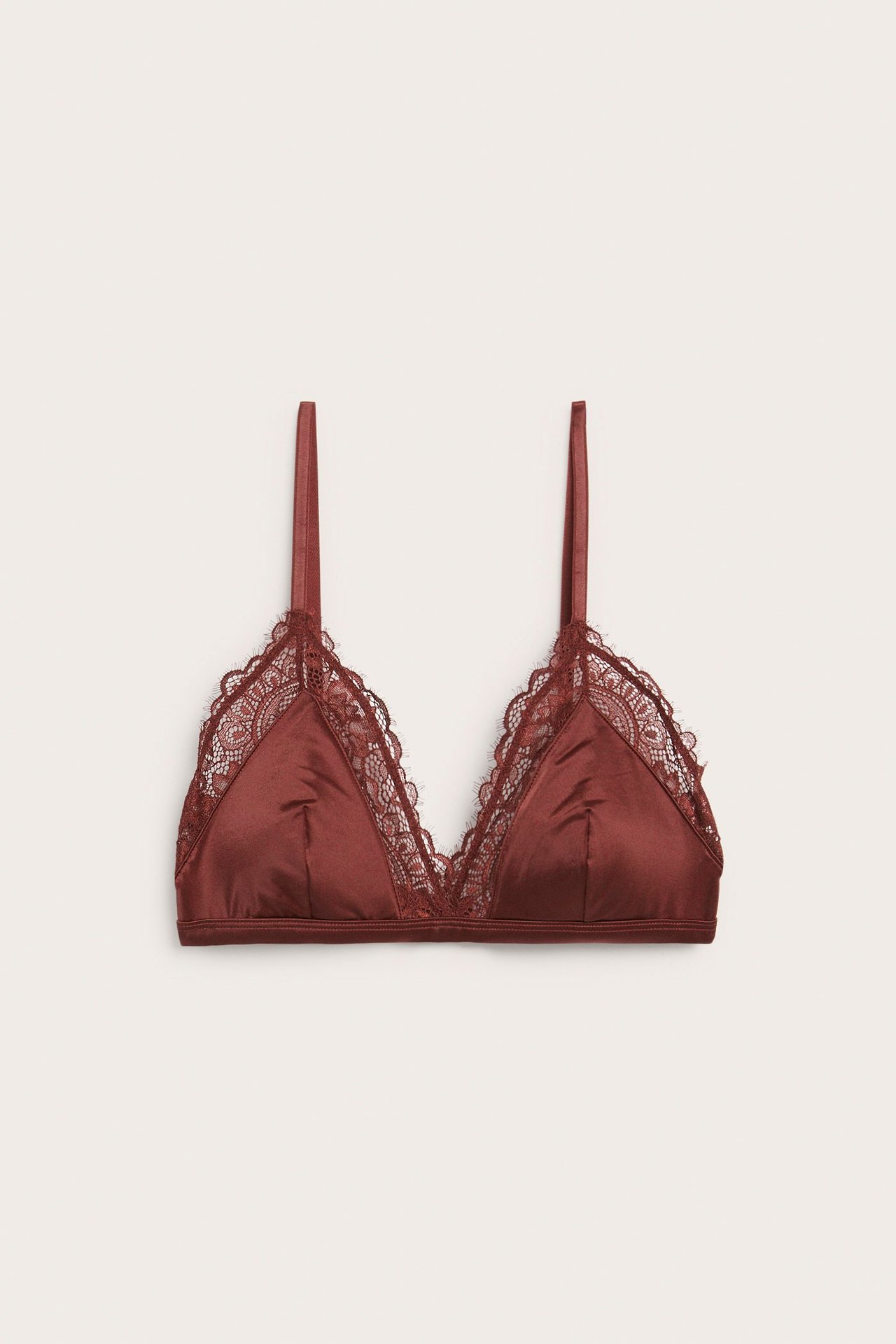 Bralette med blondekanter