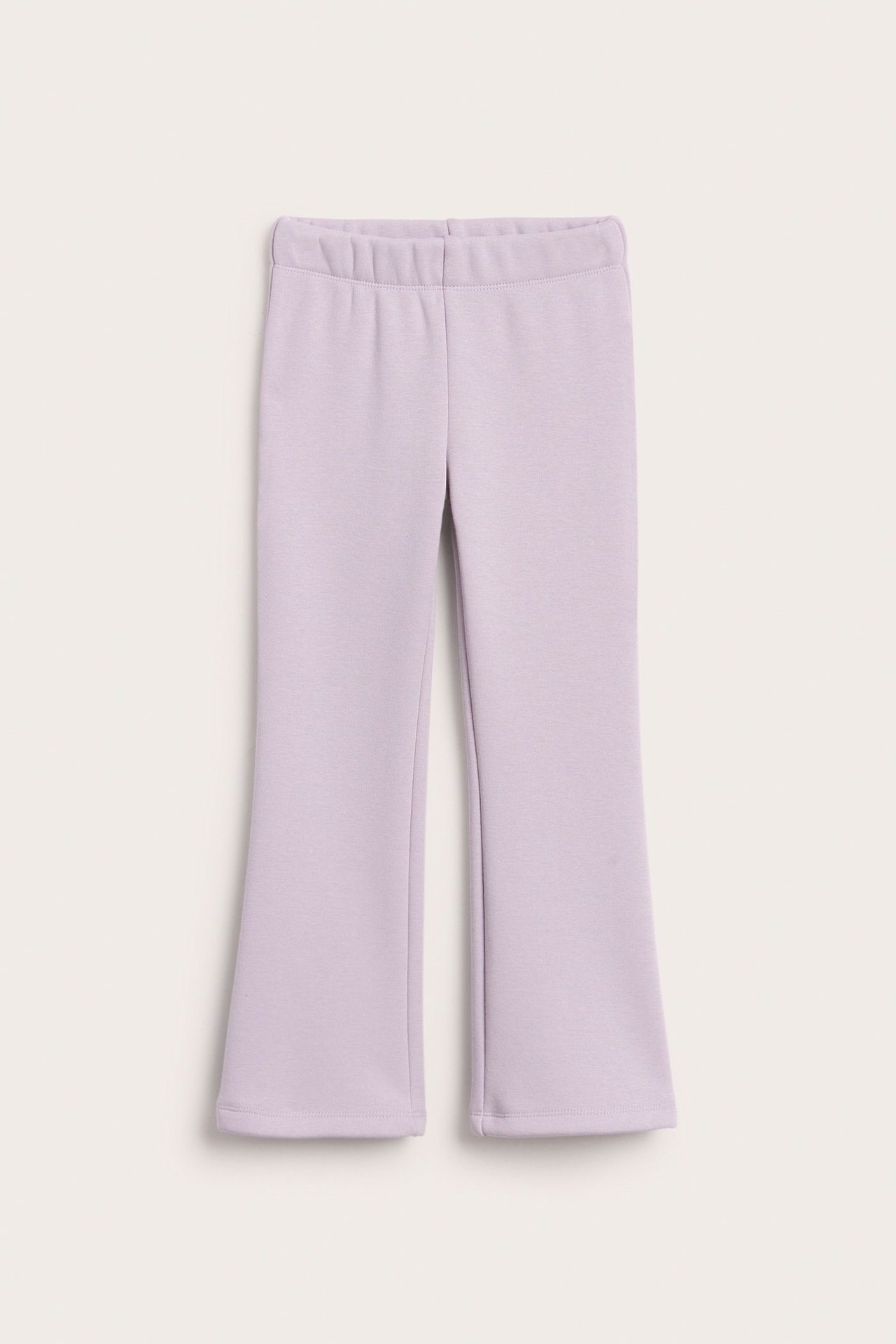 Vaaleanlila lämpimät legginsit lapsille, pehmeä sisus, yksivärinen, mukava istuvuus.