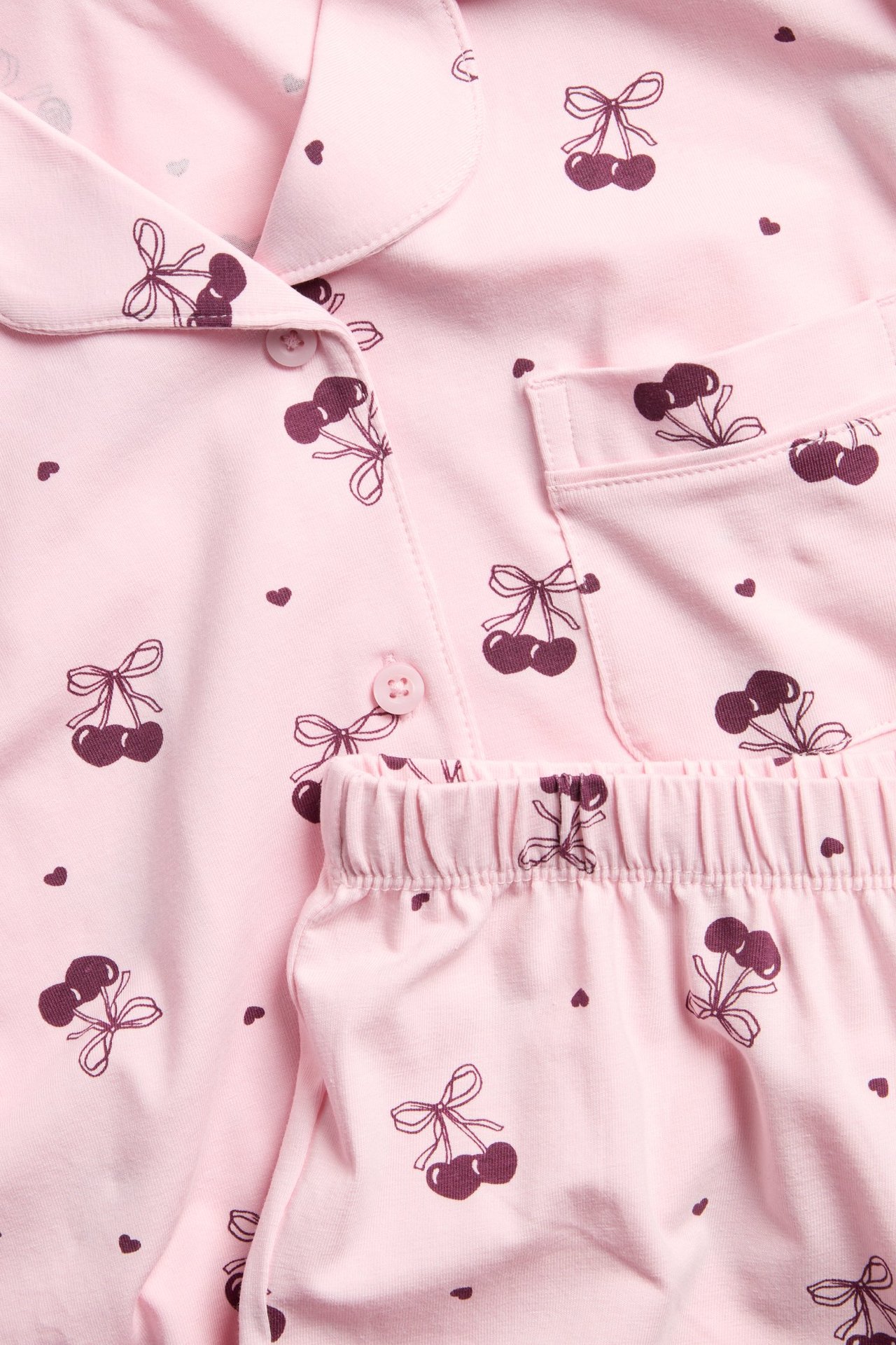 Piżama koszulowa z trykotu