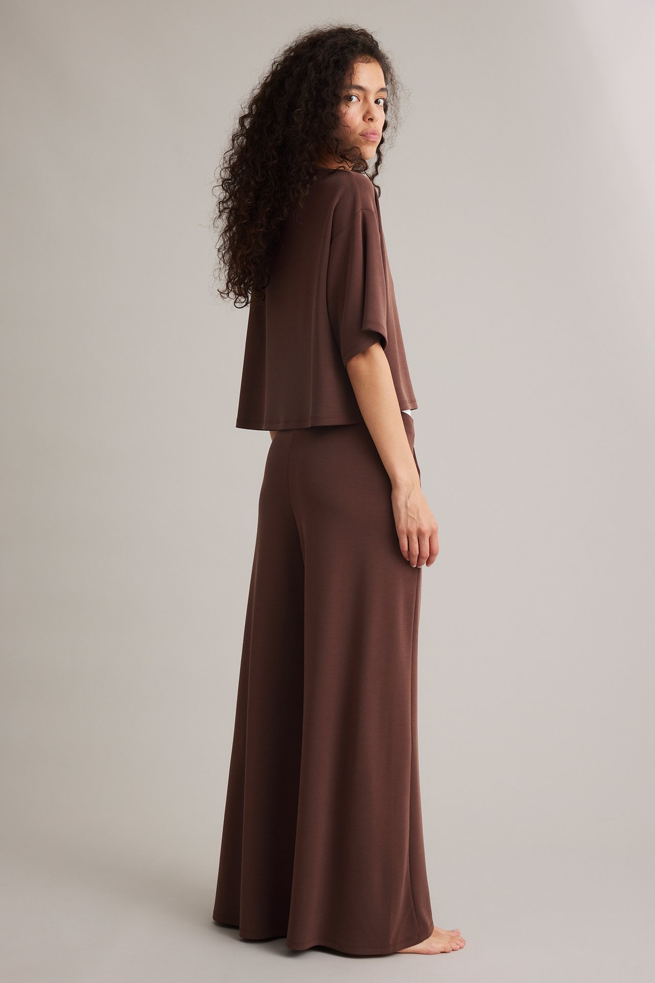Loungewear bukse - Vinrød - 6