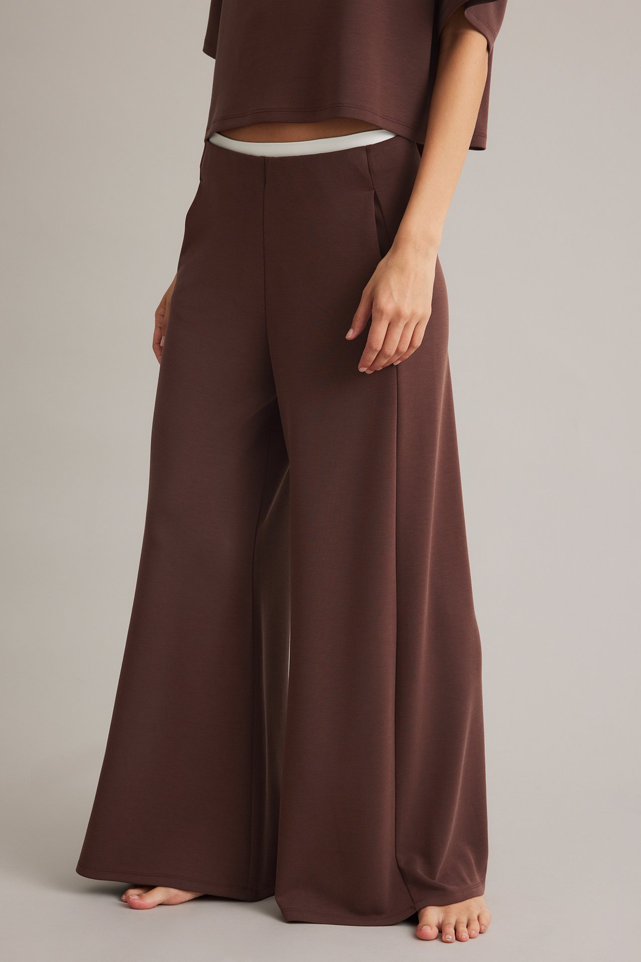 Loungewear bukse - Vinrød - 4