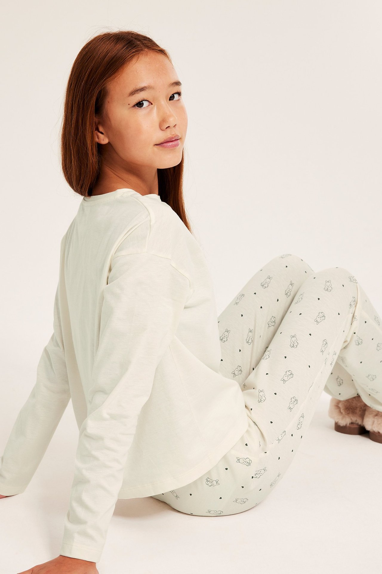 Bomullspyjamas - Offwhite - 6