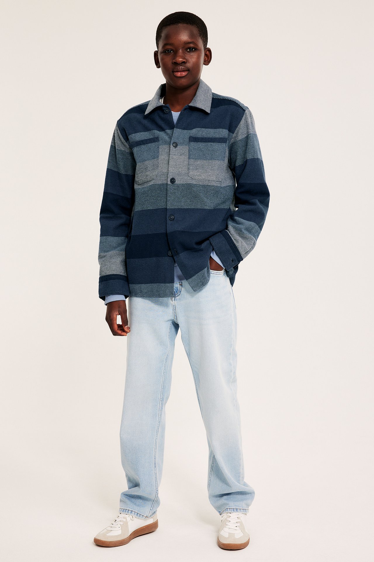 Koszula wierzchnia z flaneli - Niebieski - 4