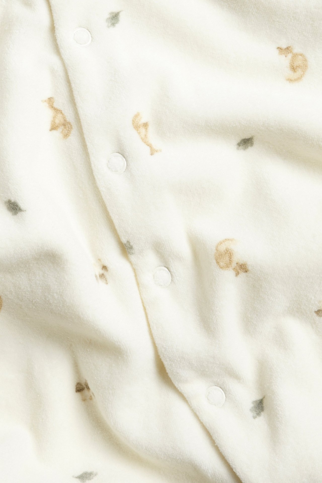 Revemønstret pyjamas med føtter