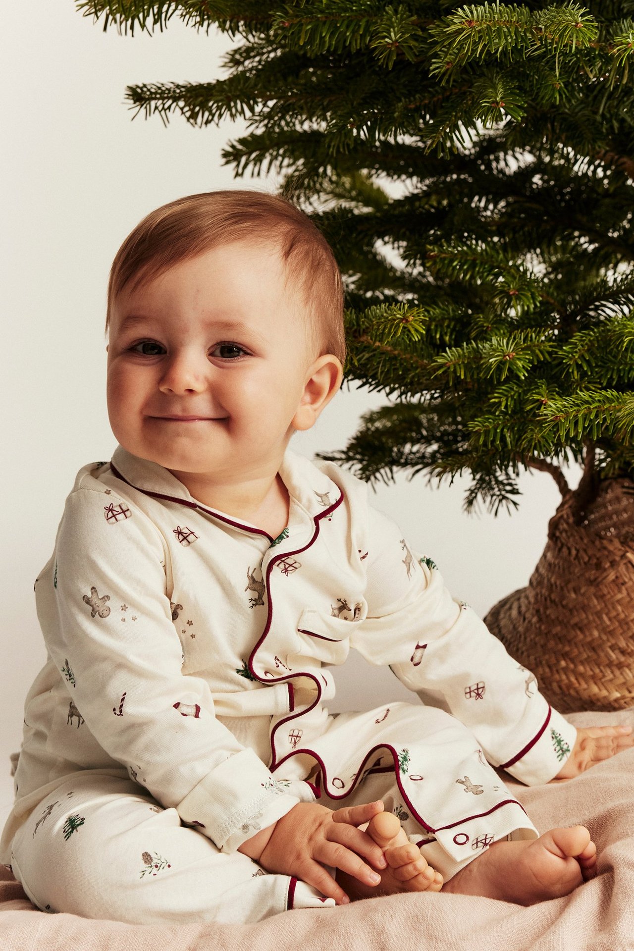 Julepyjamas med krage
