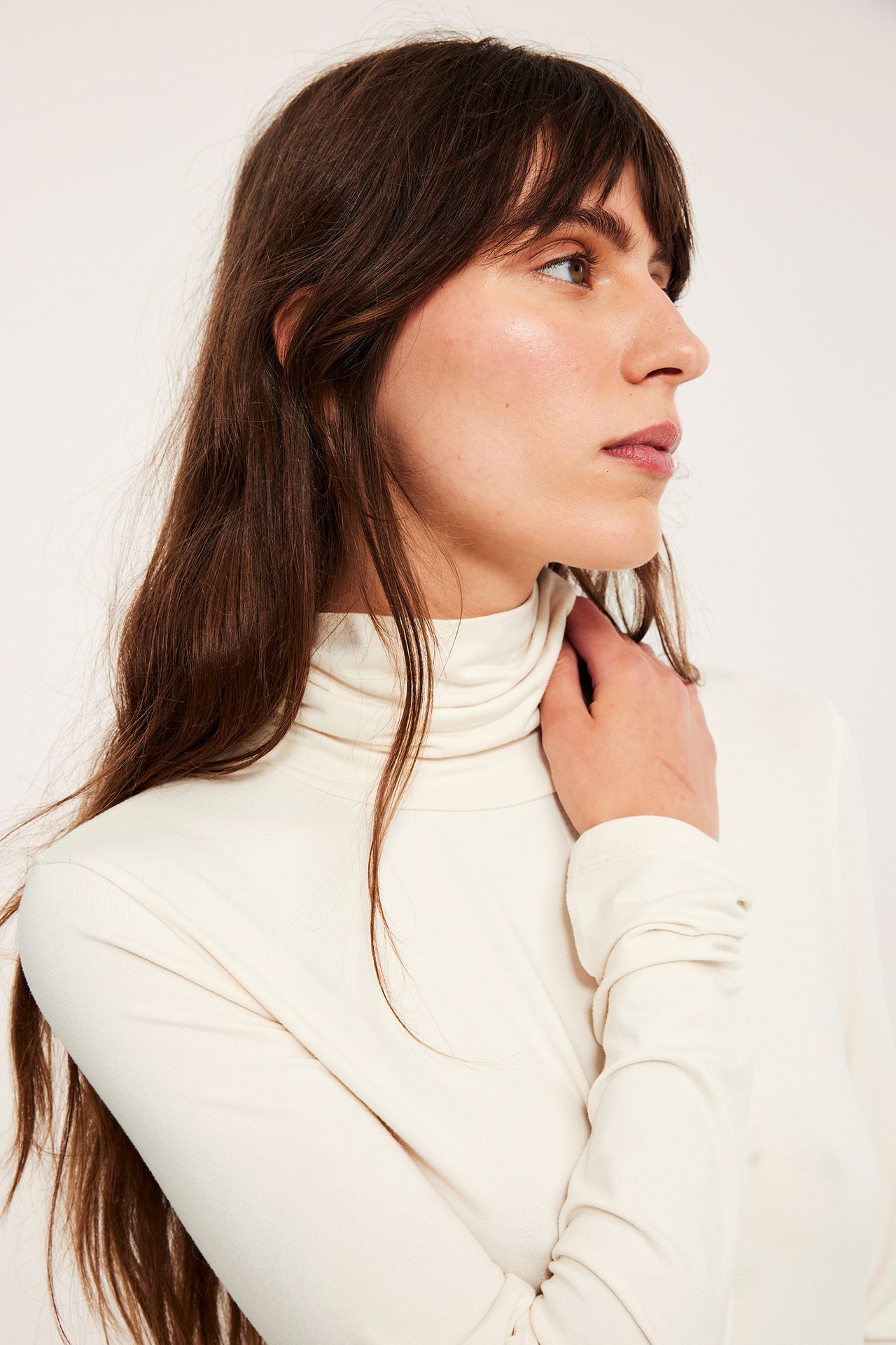 Langermet topp - Offwhite - 4