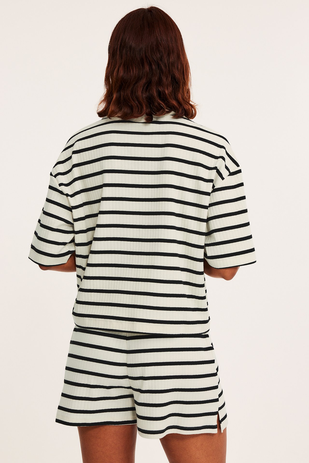 Raidalliset shortsit - Musta - 177cm / Storlek: S - 6