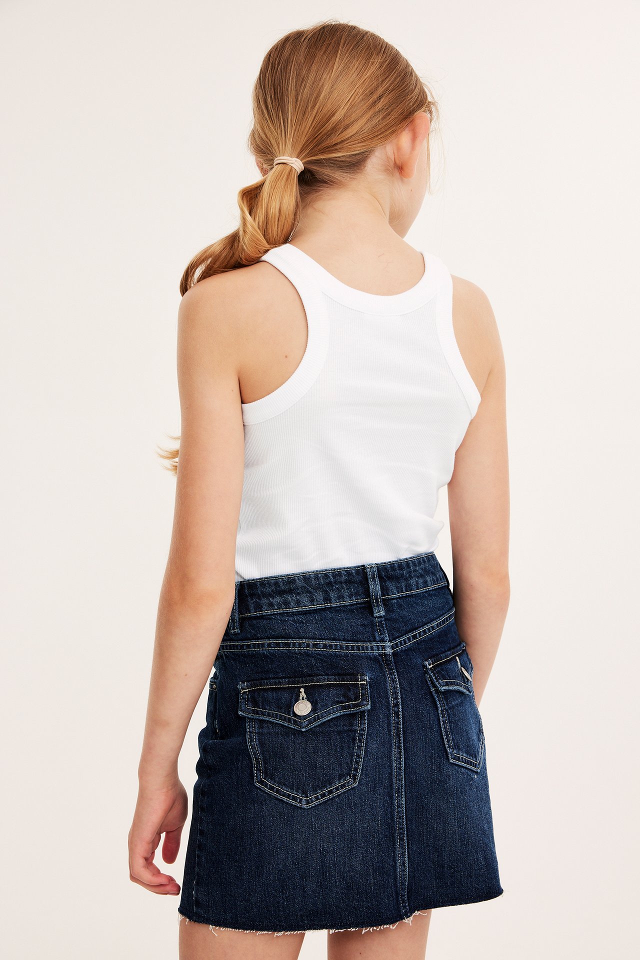 Ribbat linne med strass - Vit - 5