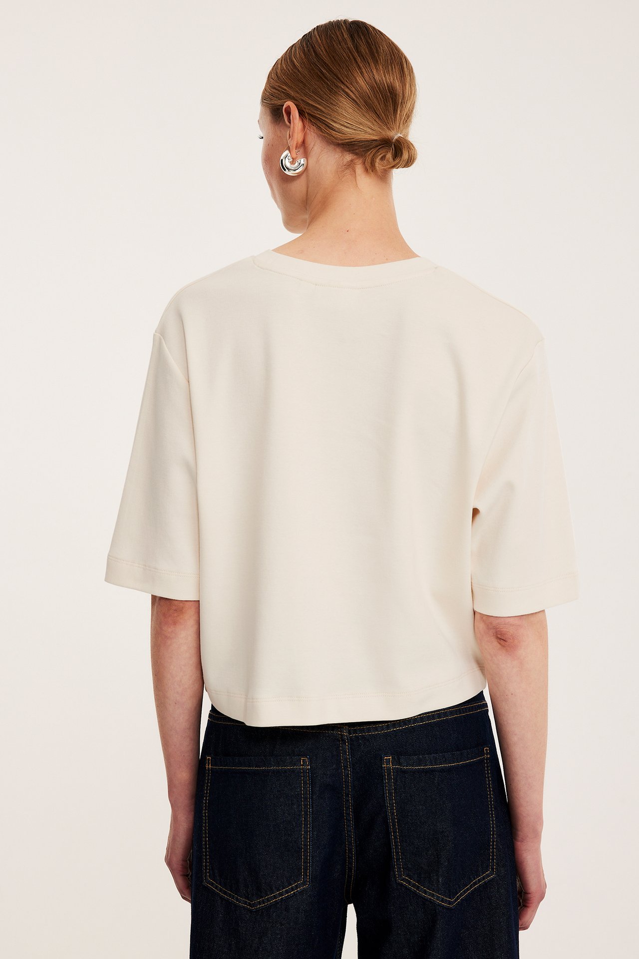 Krótki t-shirt - Offwhite - 5