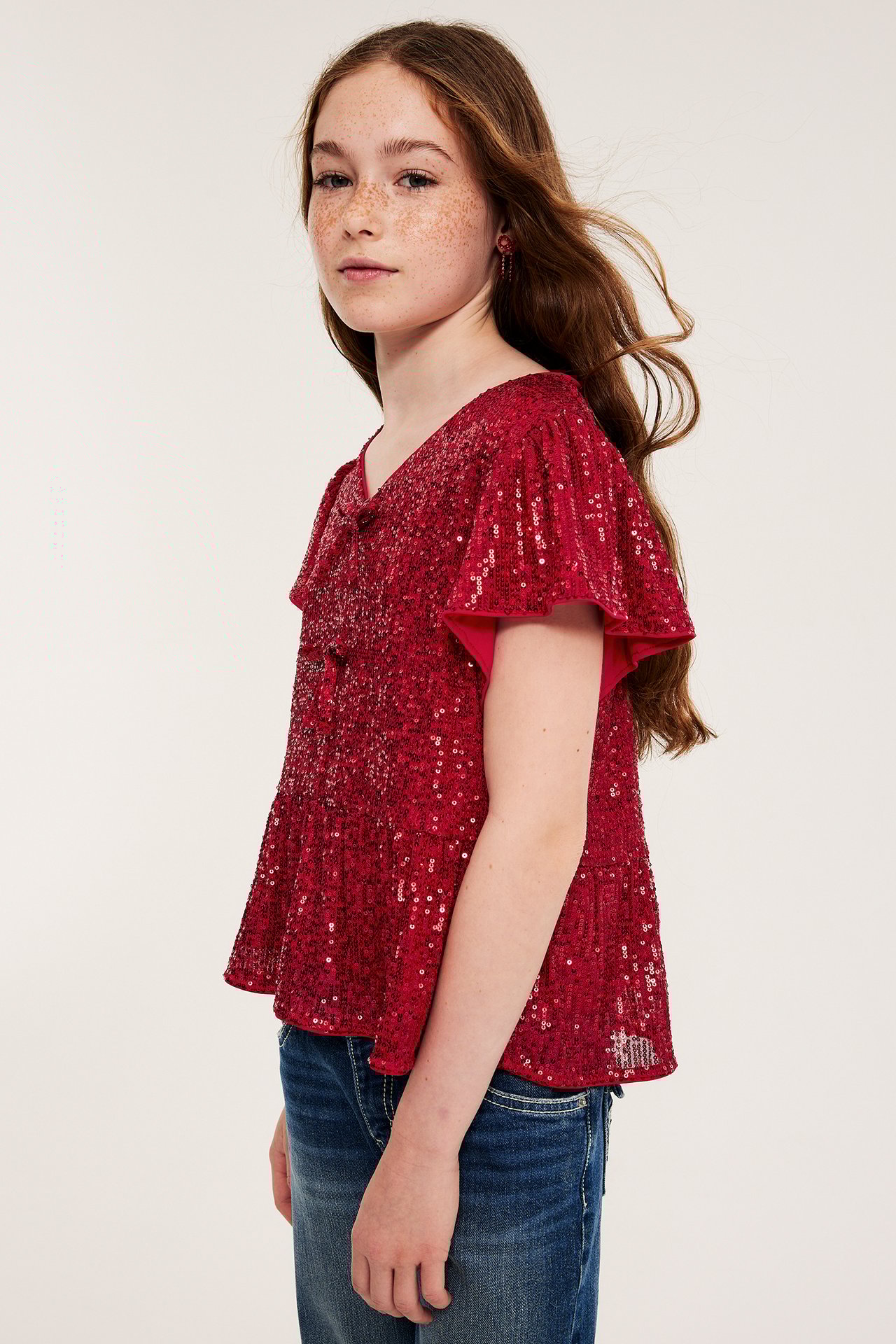 Paljettipaita - Punainen - 5