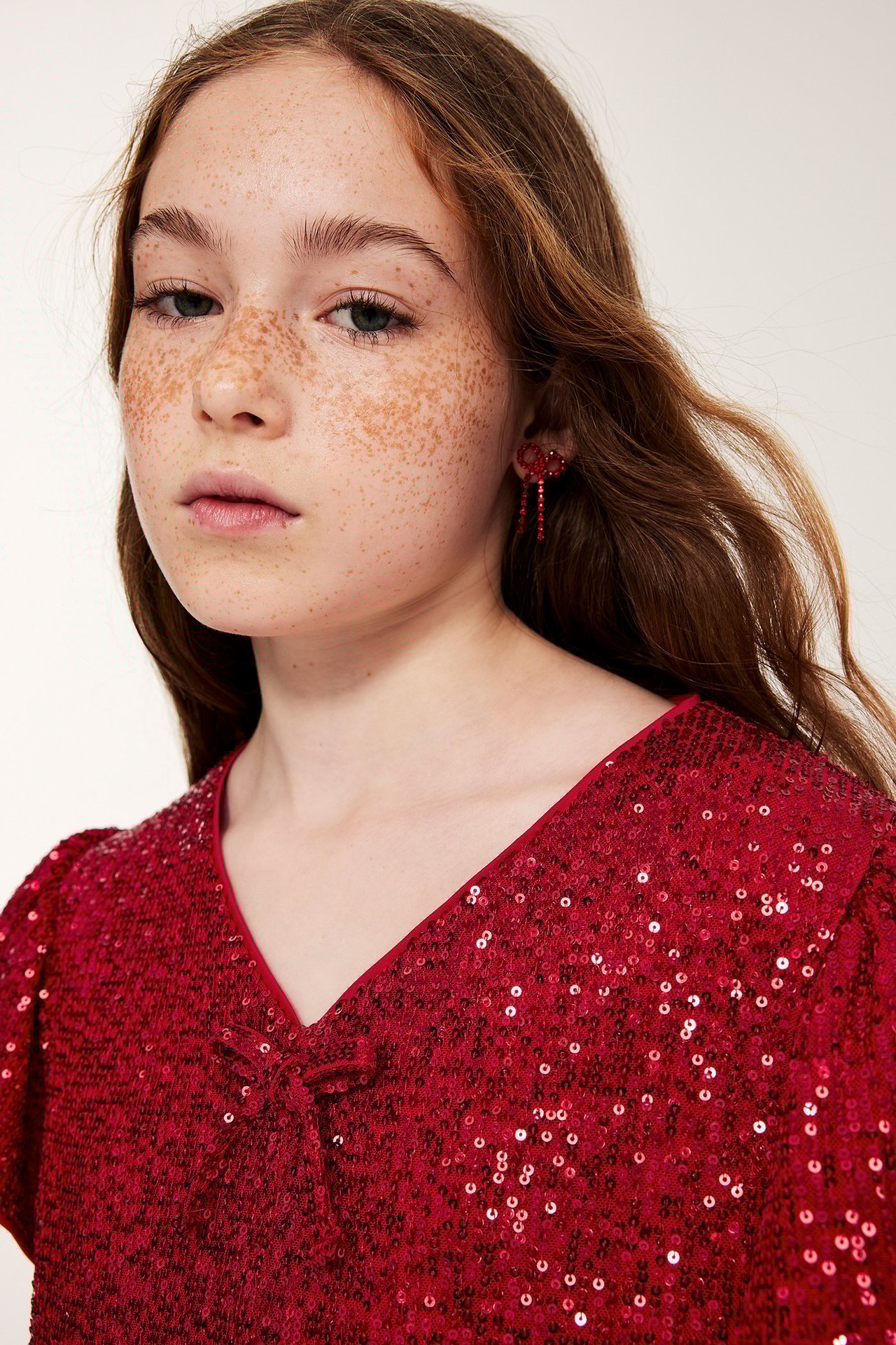 Paljettipaita - Punainen - 6