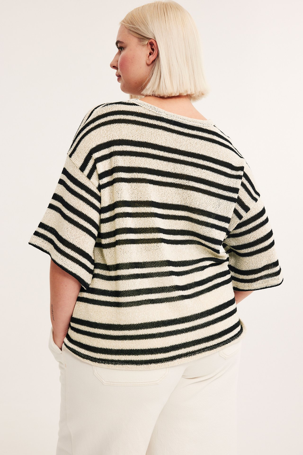 Strikket topp - Svart - 175cm / Storlek: XL - 5