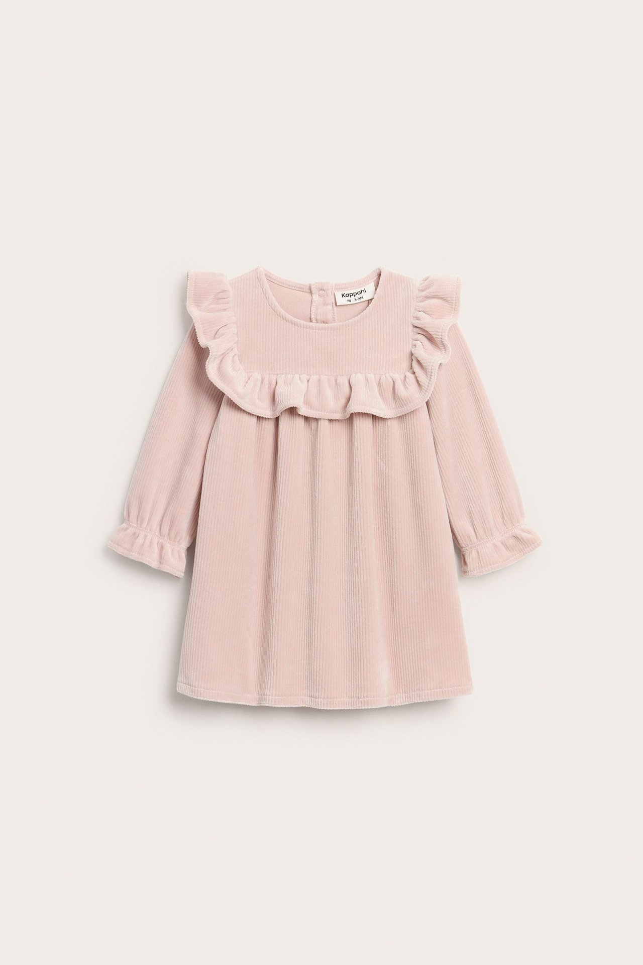 Velurkjole med volanger