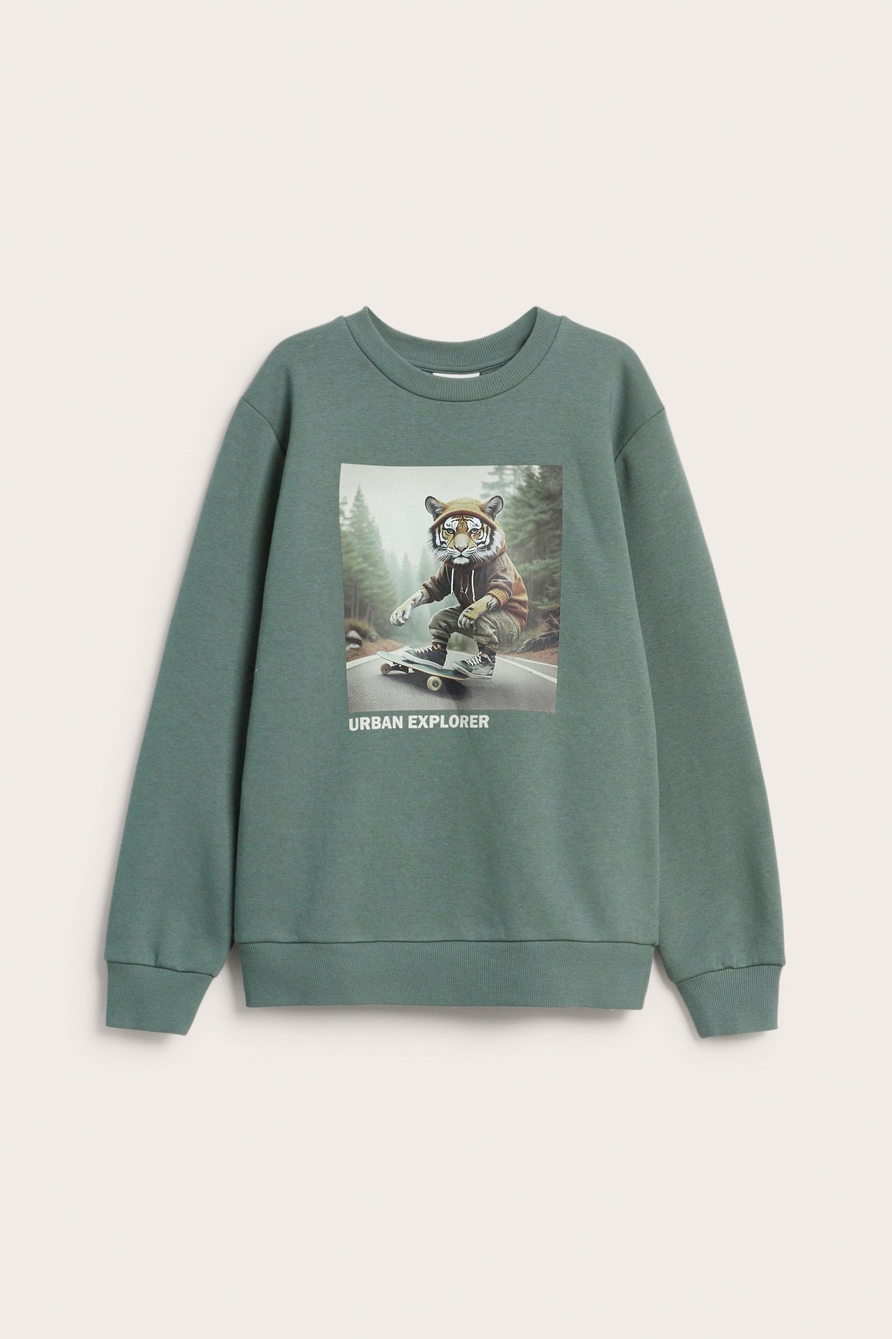 Sweatshirt med tryck