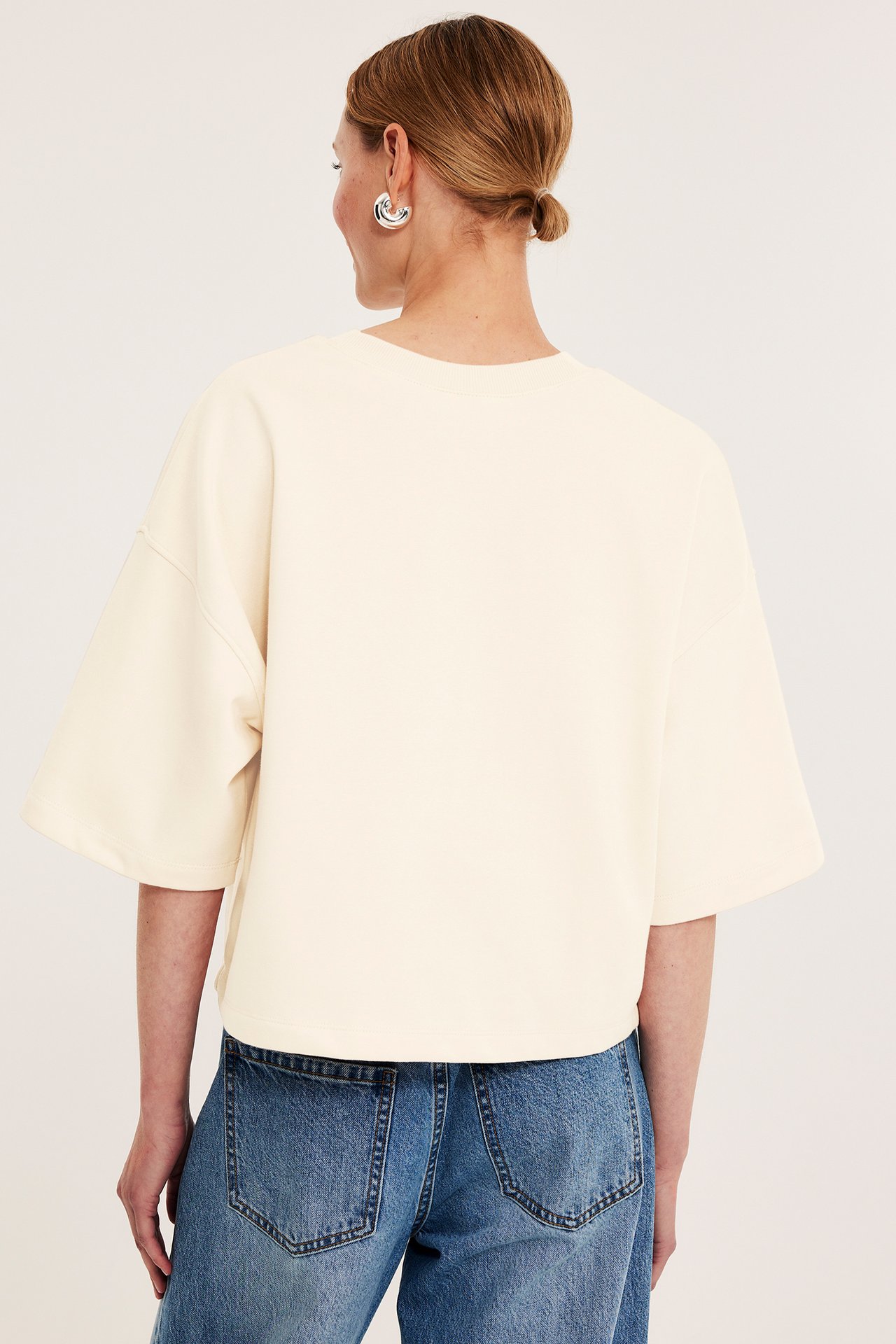 Kortärmad tröja - Offwhite - 5
