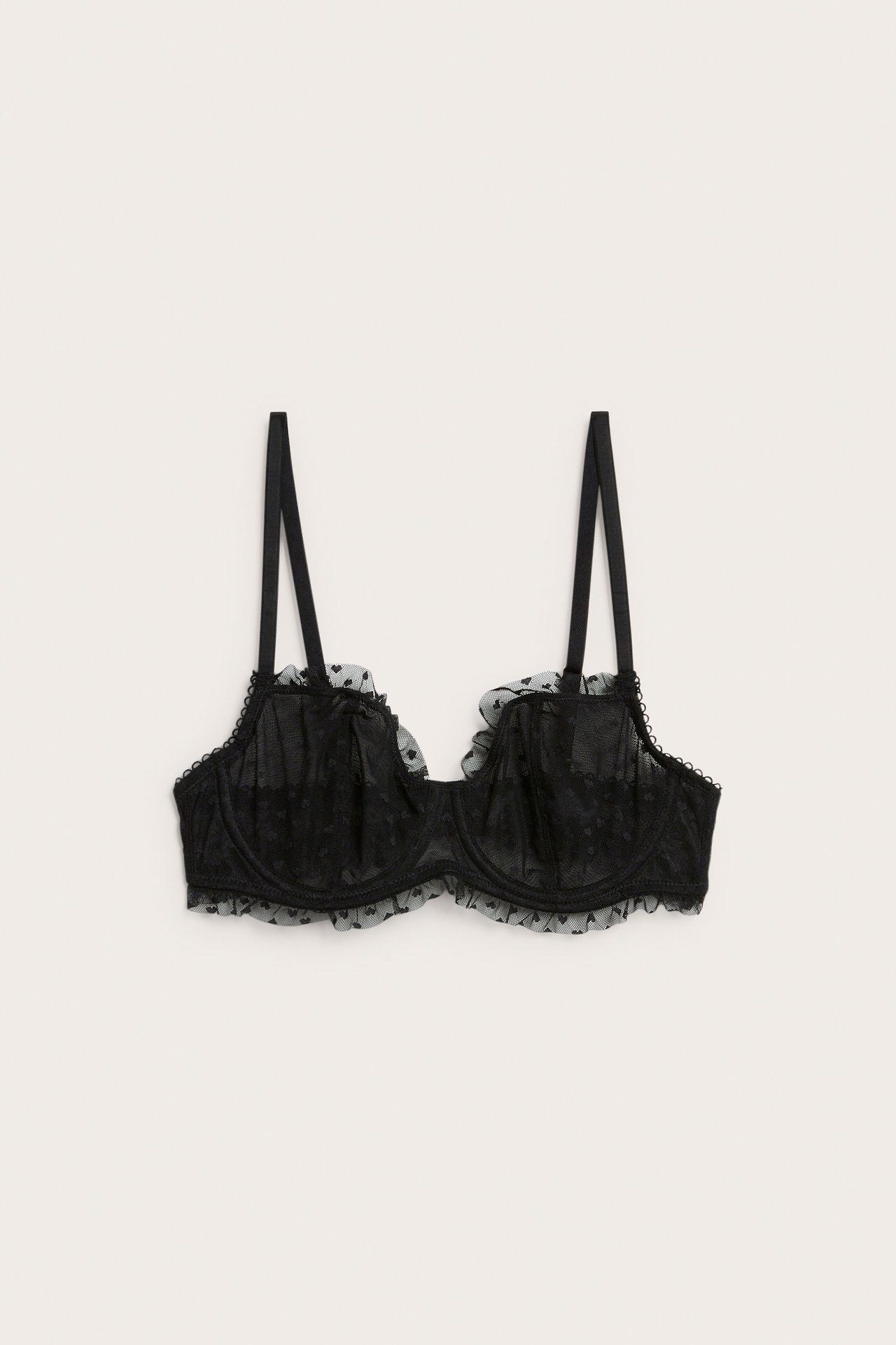 Stanik z wzorem w serca