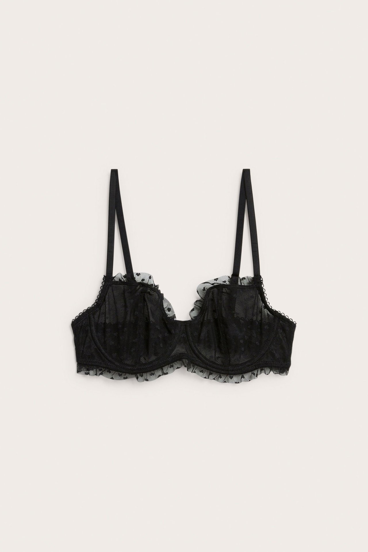 Stanik z wzorem w serca