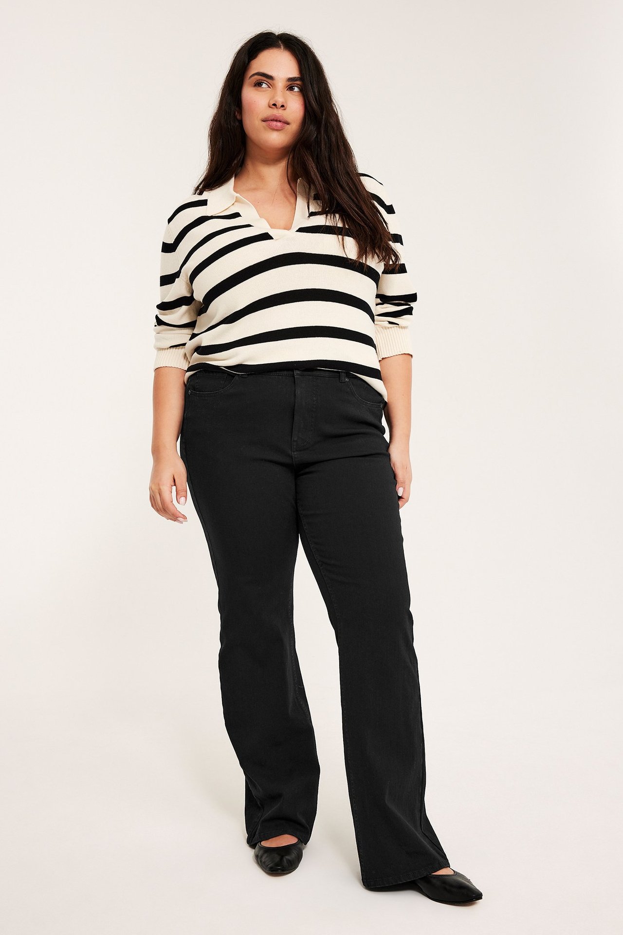 Dżinsy bootcut high waist