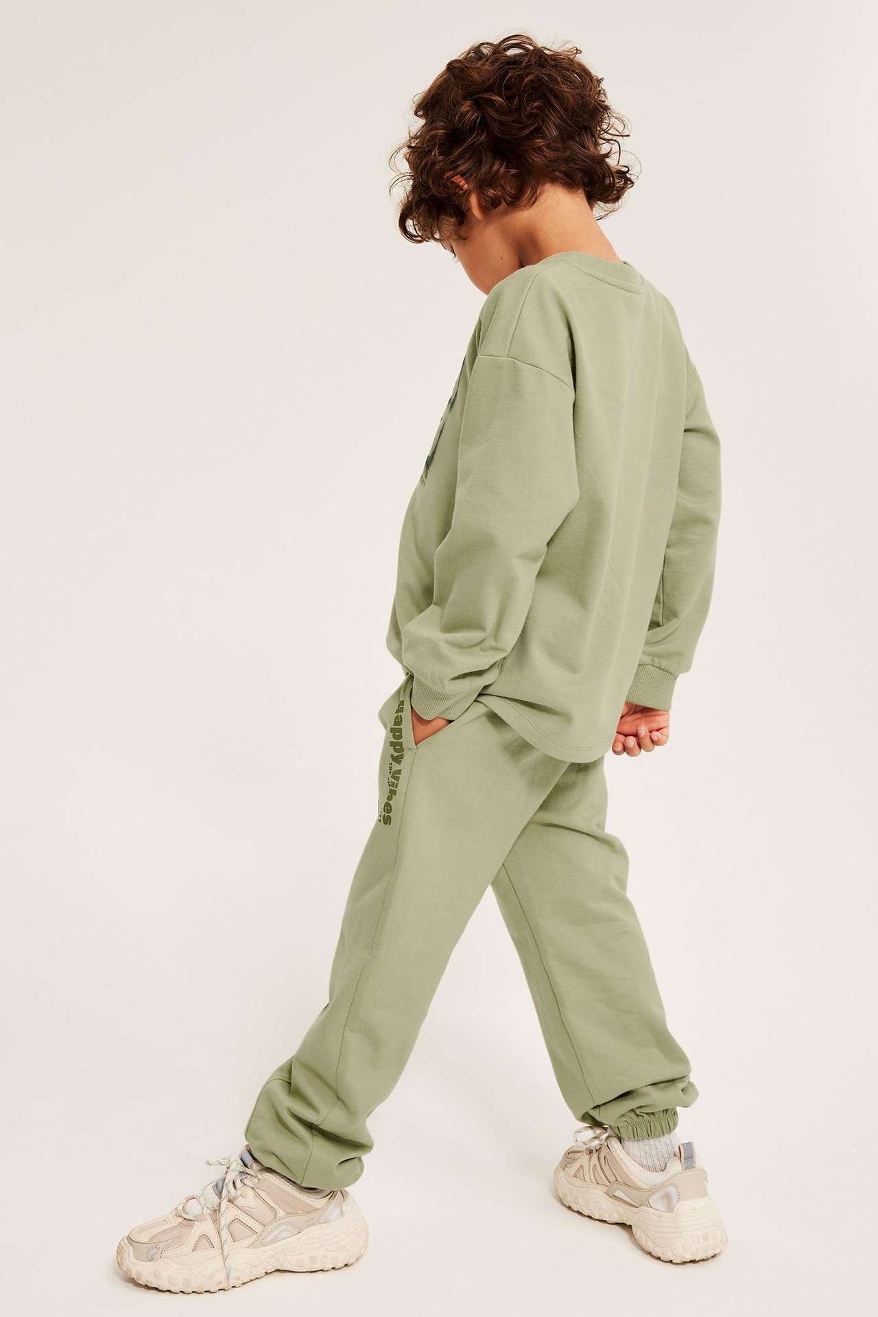 Mjukisbyxor med pressveck - Mörkgrön - 4