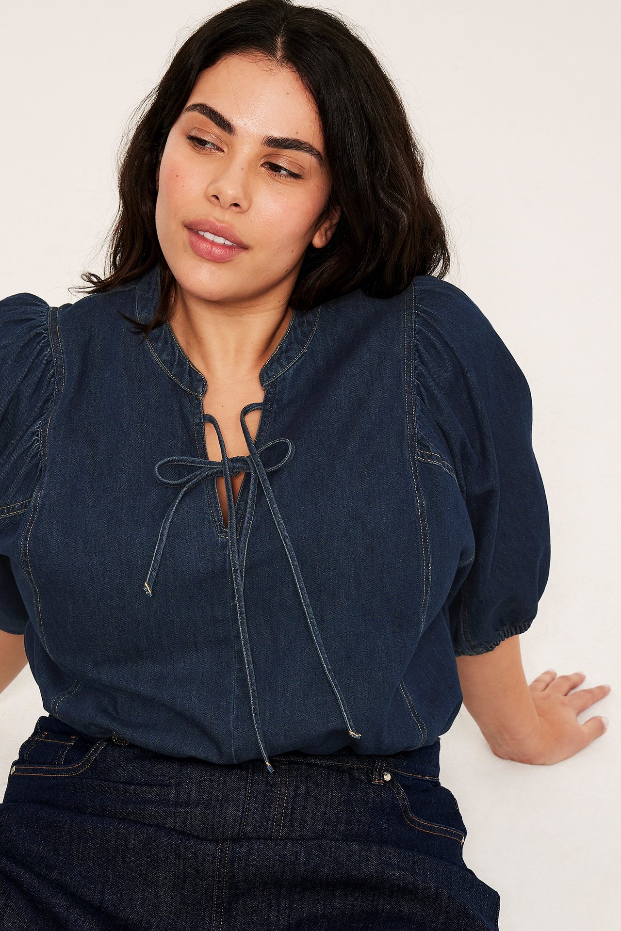 Jeansblus - Mörk denim - 4