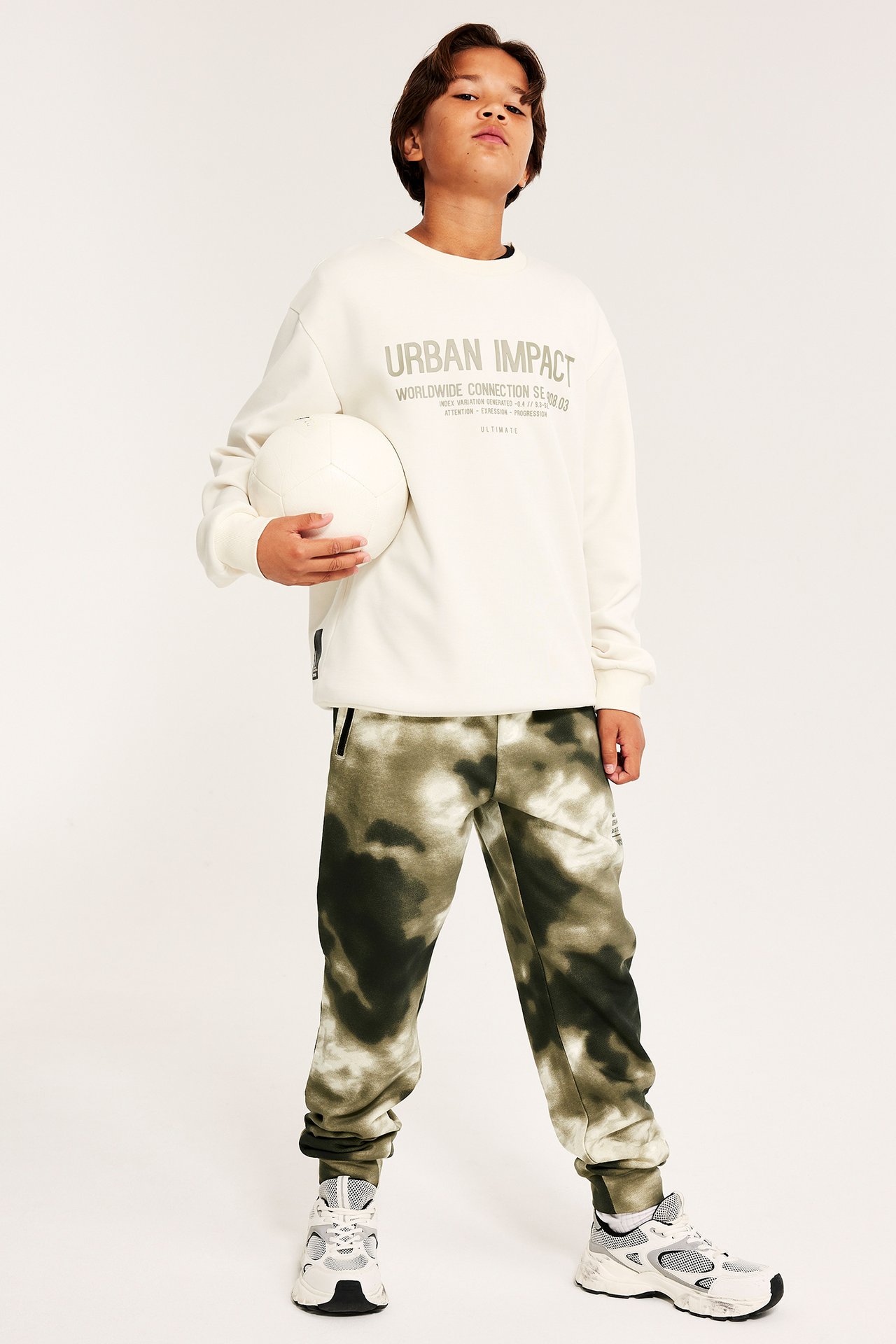 Spodnie dresowe we wzory - Zielony - 4