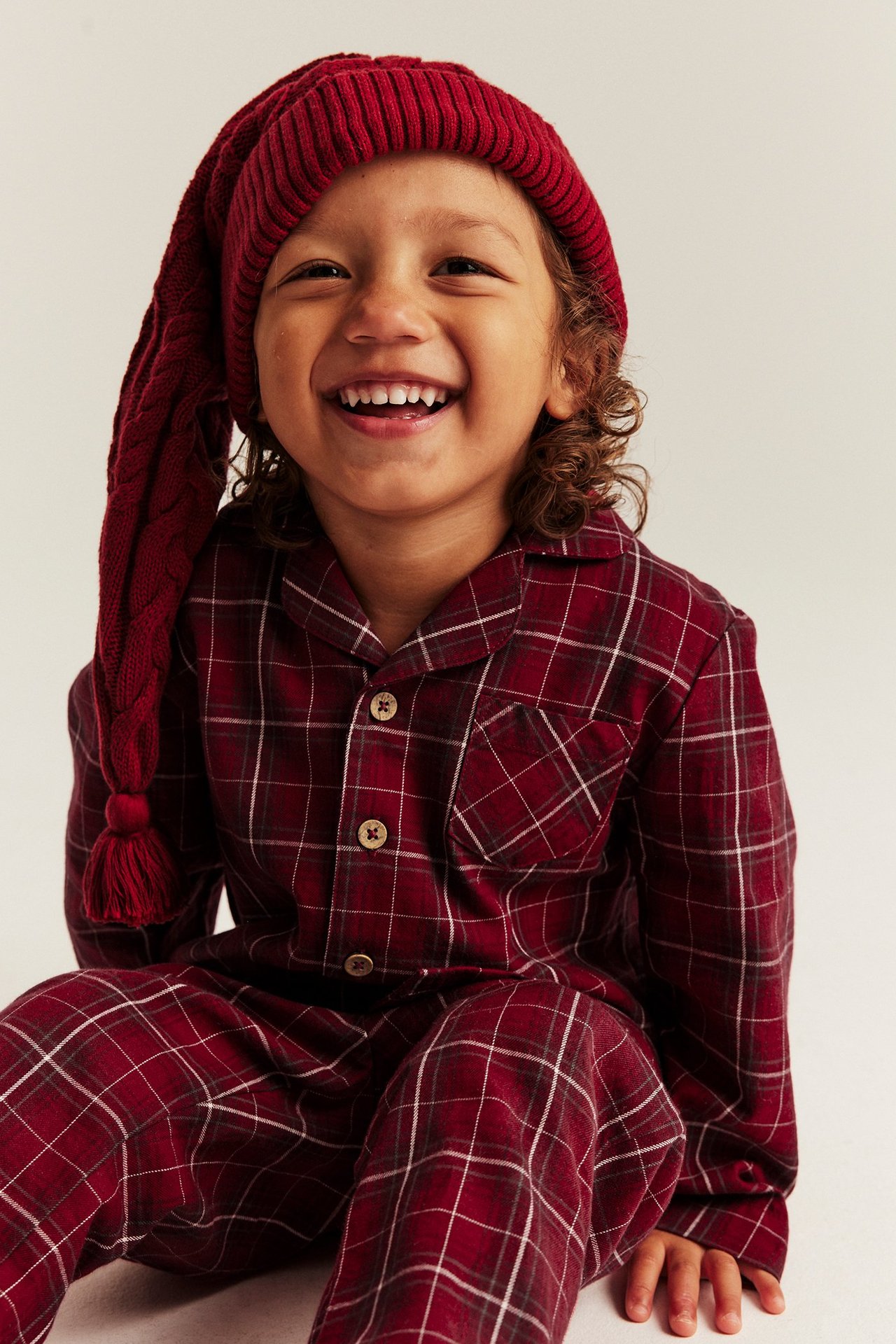 Rutete flanellpyjamas
