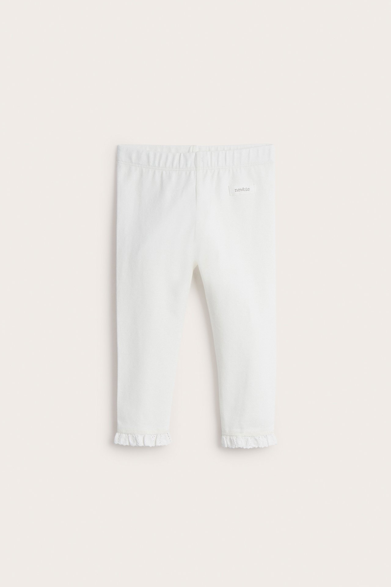 Leggings med spets - Offwhite - 2