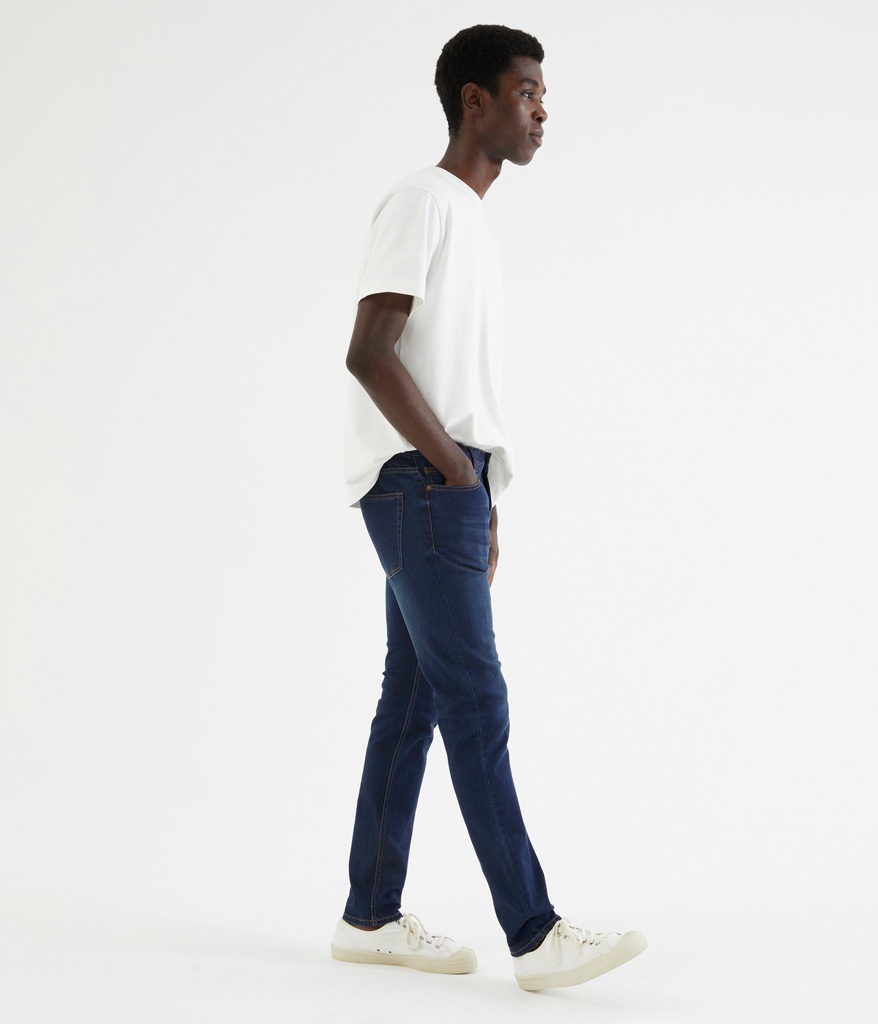 Jeans Cordura 5-ficksmodell Mörk denim - null - 3