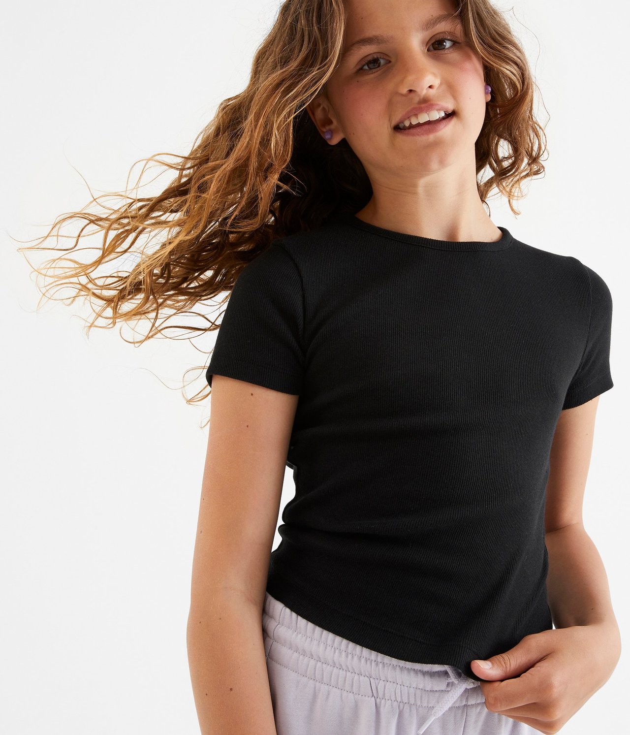 Lyhythihainen ribattu paita