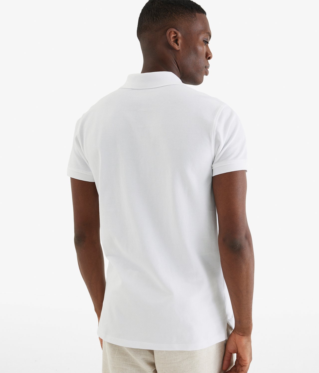 Koszulka polo - Biały - 185cm / Storlek: M - 4