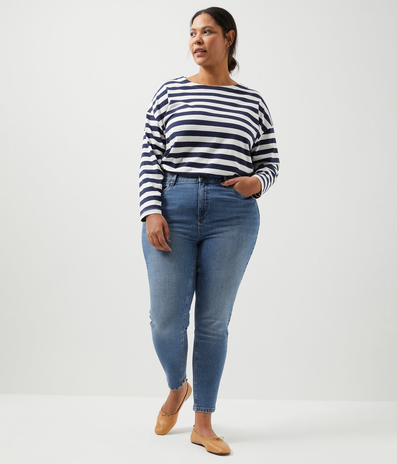 Ebba slim jeans short leg - Denim - 1