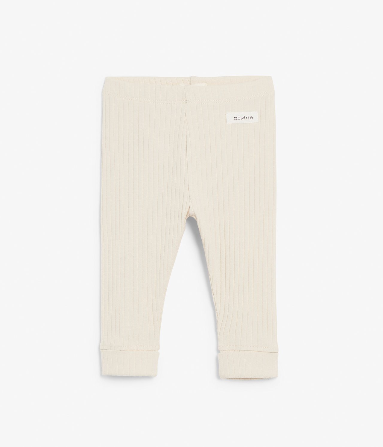 Ribatut leggingsit - Vaaleanbeige - 1