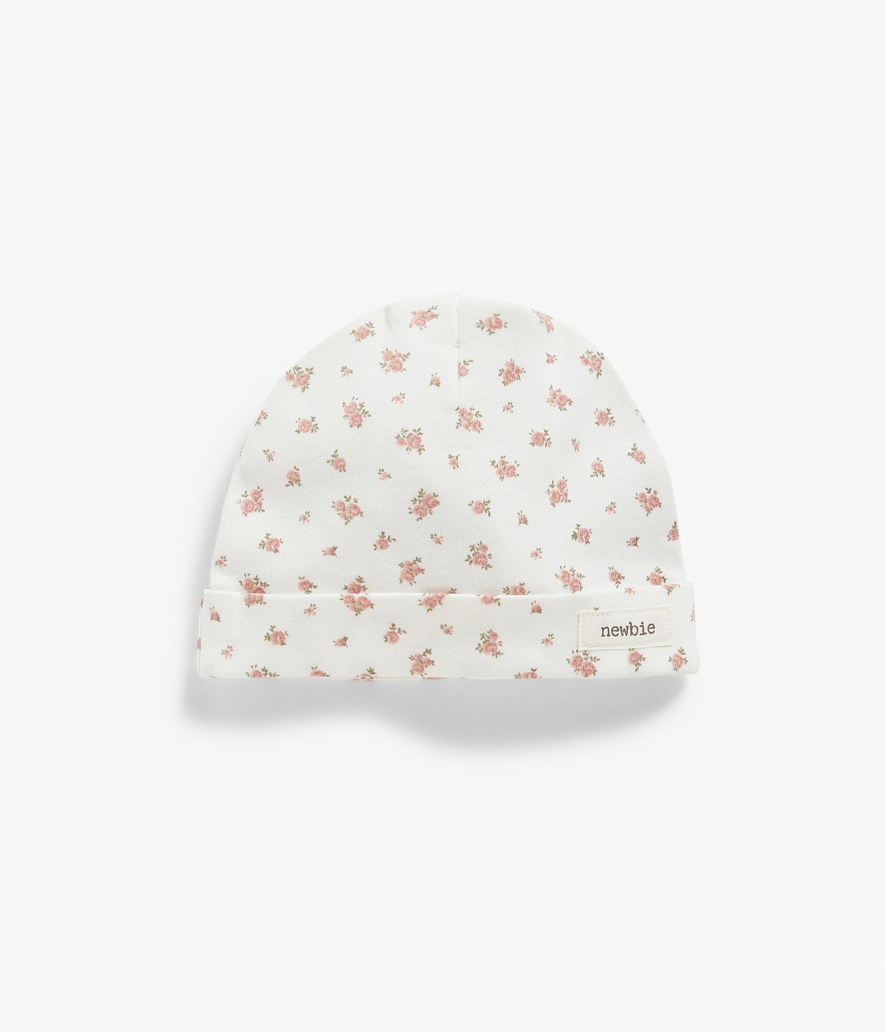 Blommig mössa - Offwhite - 1