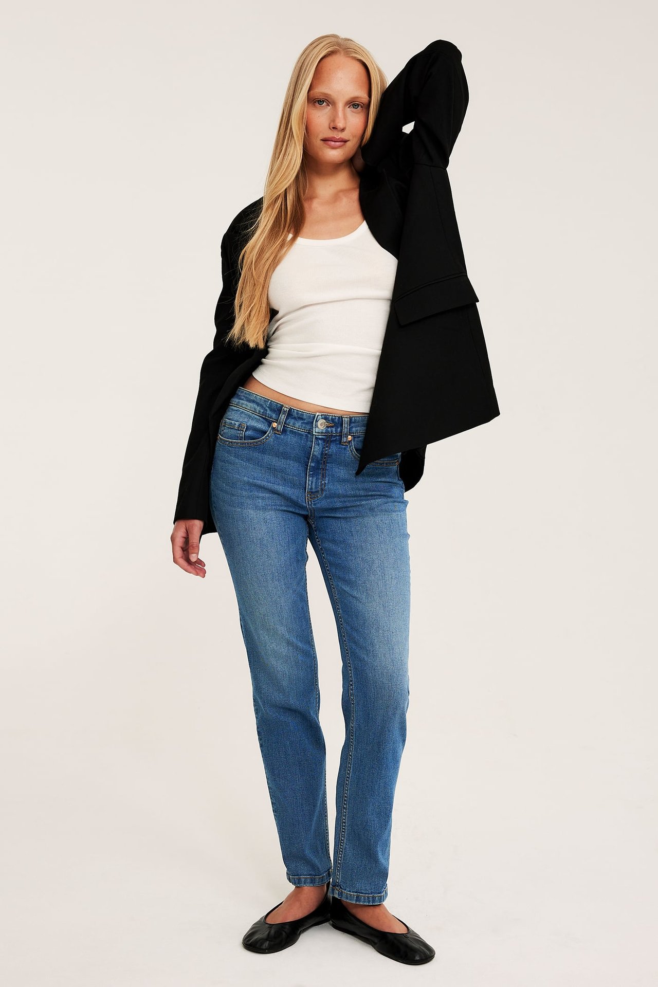 Straight jeans mid waist