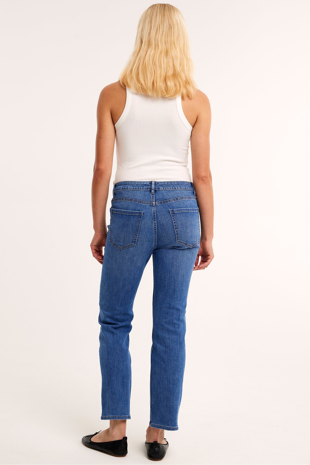 Straight Jeans Mid Waist - Denim - 5