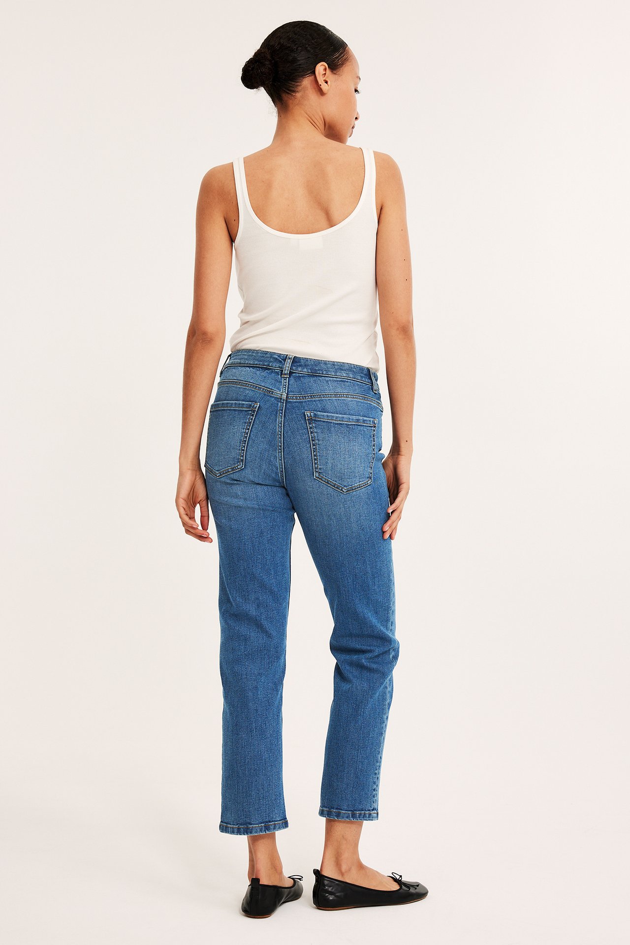 Straight Jeans Mid Waist - Denim - 8