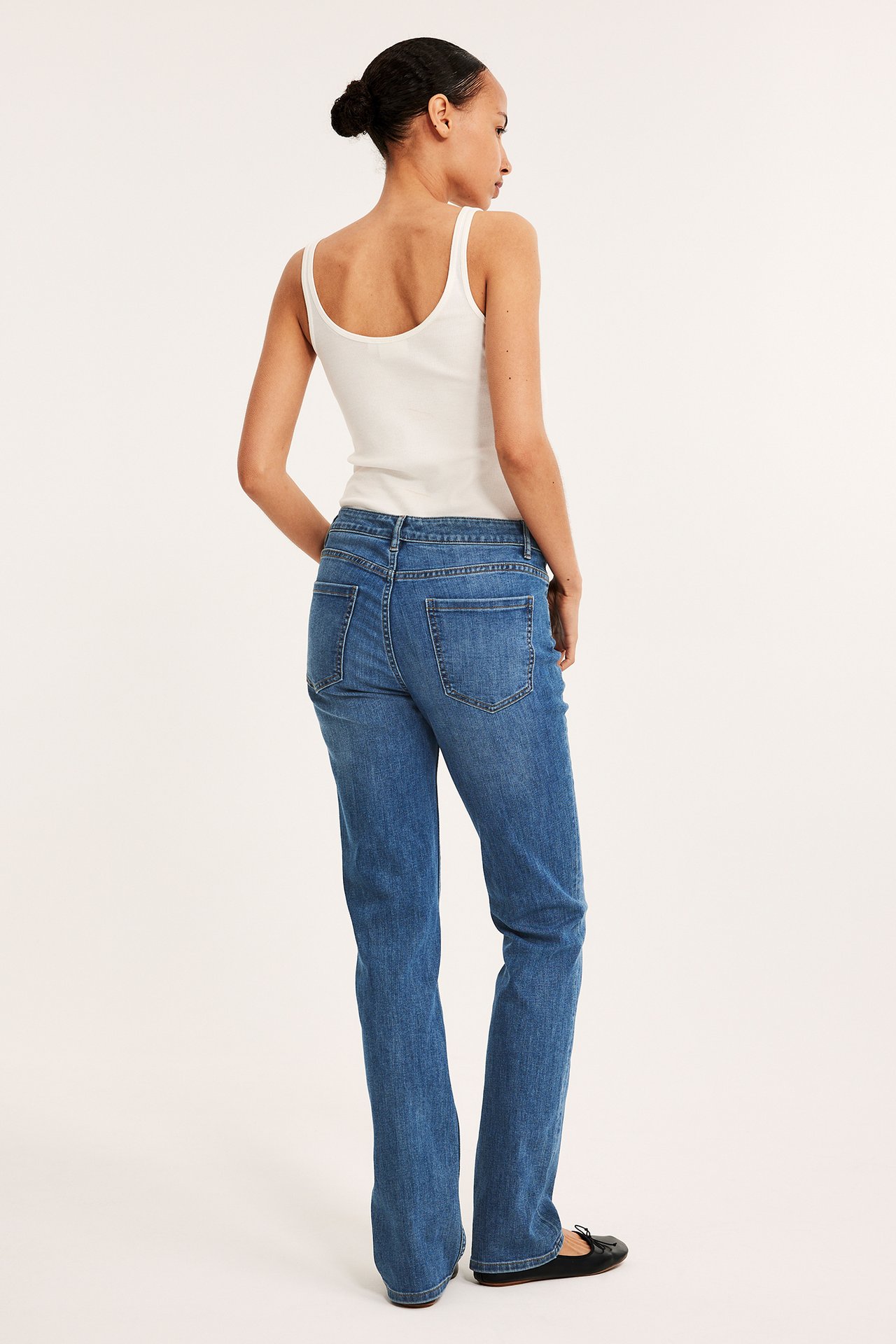 Straight Jeans Mid Waist Long Leg - Denim - 4