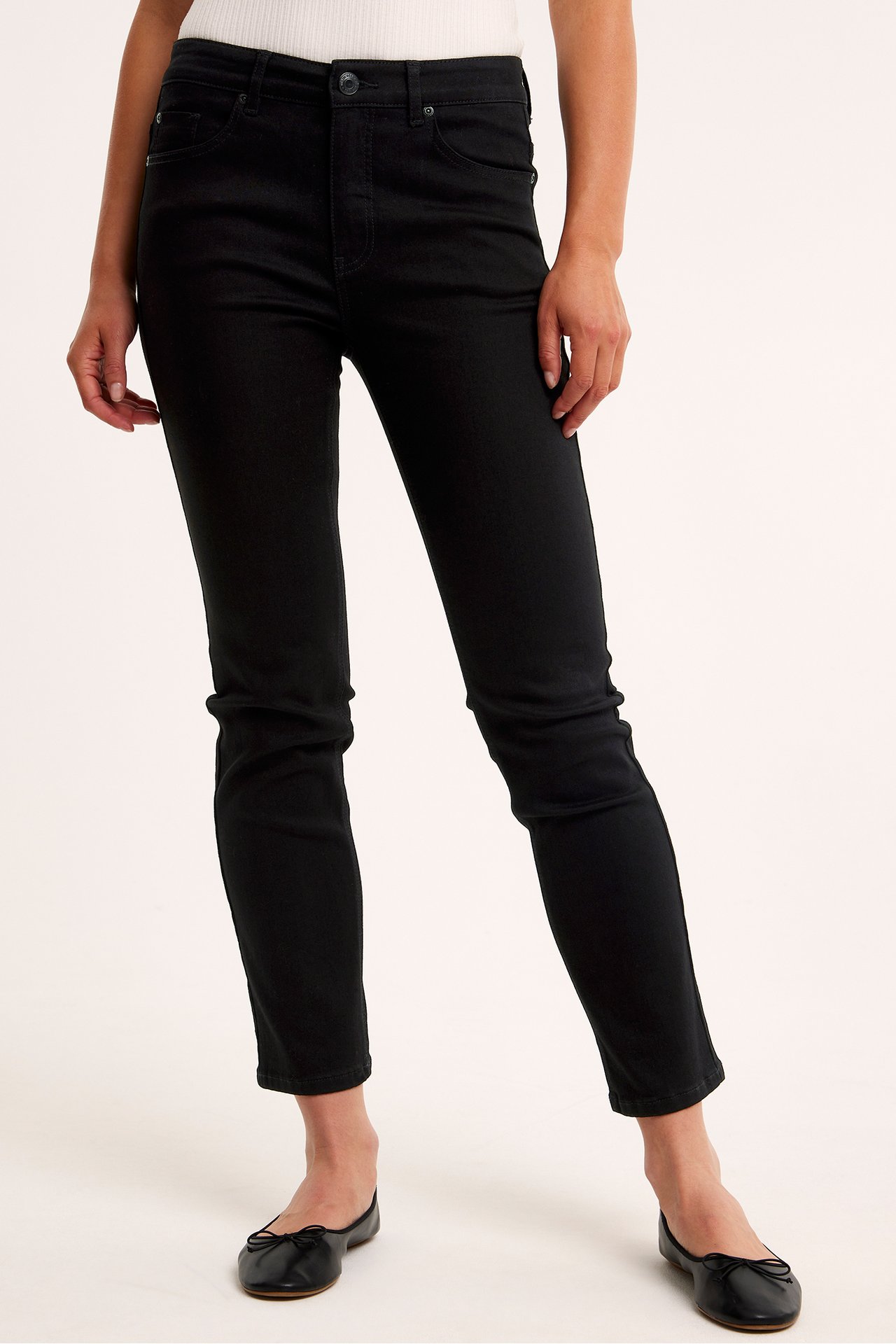 Alice straight jeans short - Czarne - 4