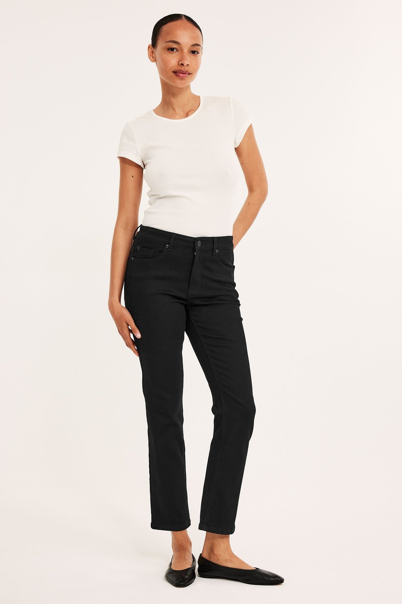 Dżinsy Straight Mid Waist