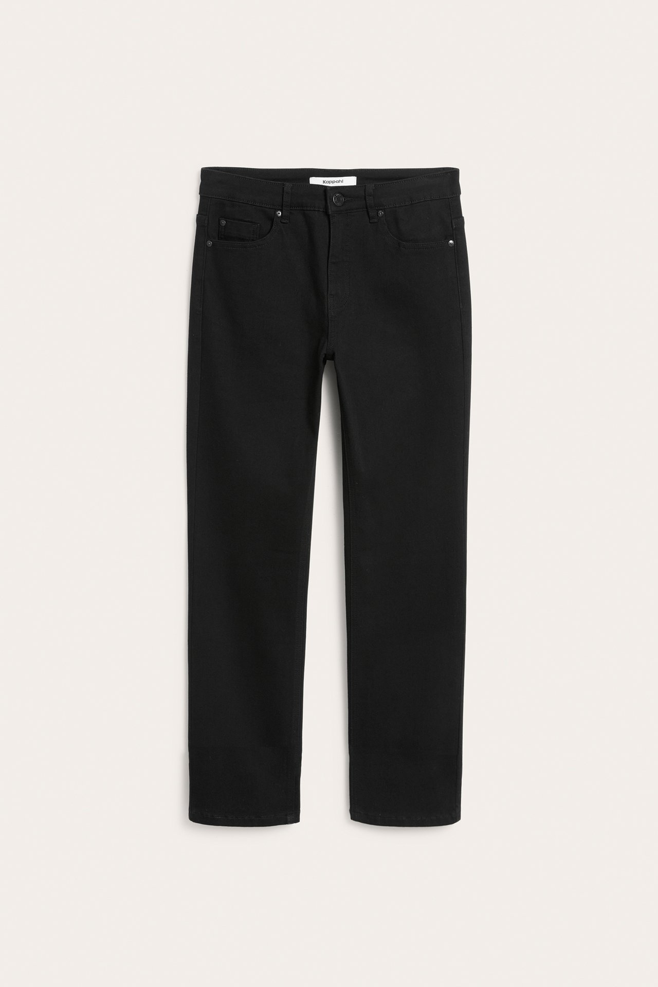 Straight Jeans Mid Waist - Svart - 7