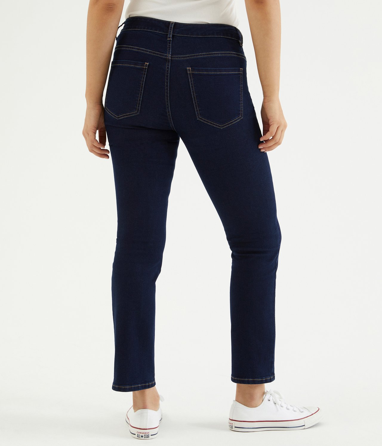 Alice straight jeans short - Tumma denimi - 5