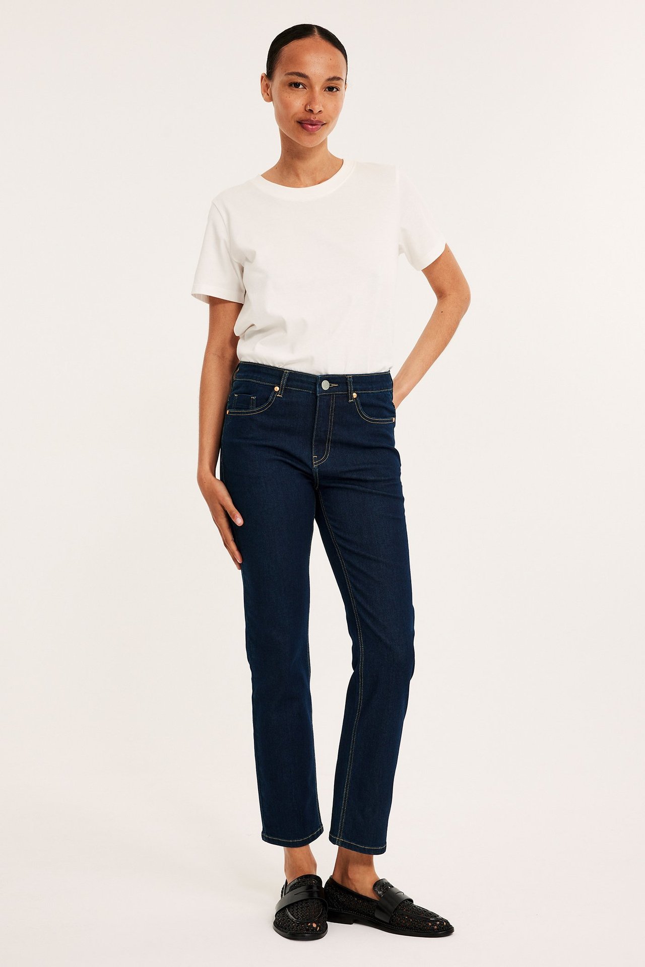 Straight Jeans Mid Waist